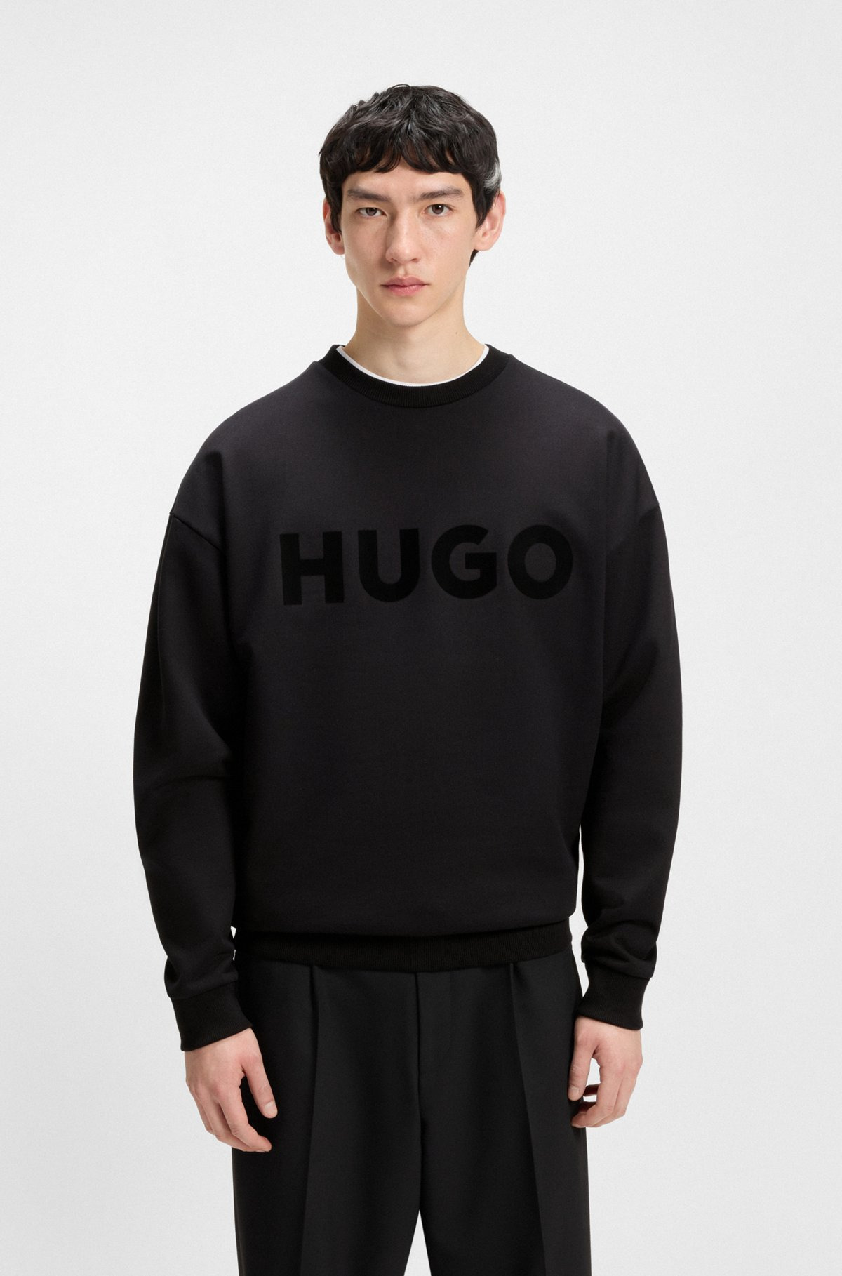 OVERSIZE-FIT SWEATSHIRT IN COTTON TERRY WITH LOGO PRINT - 2