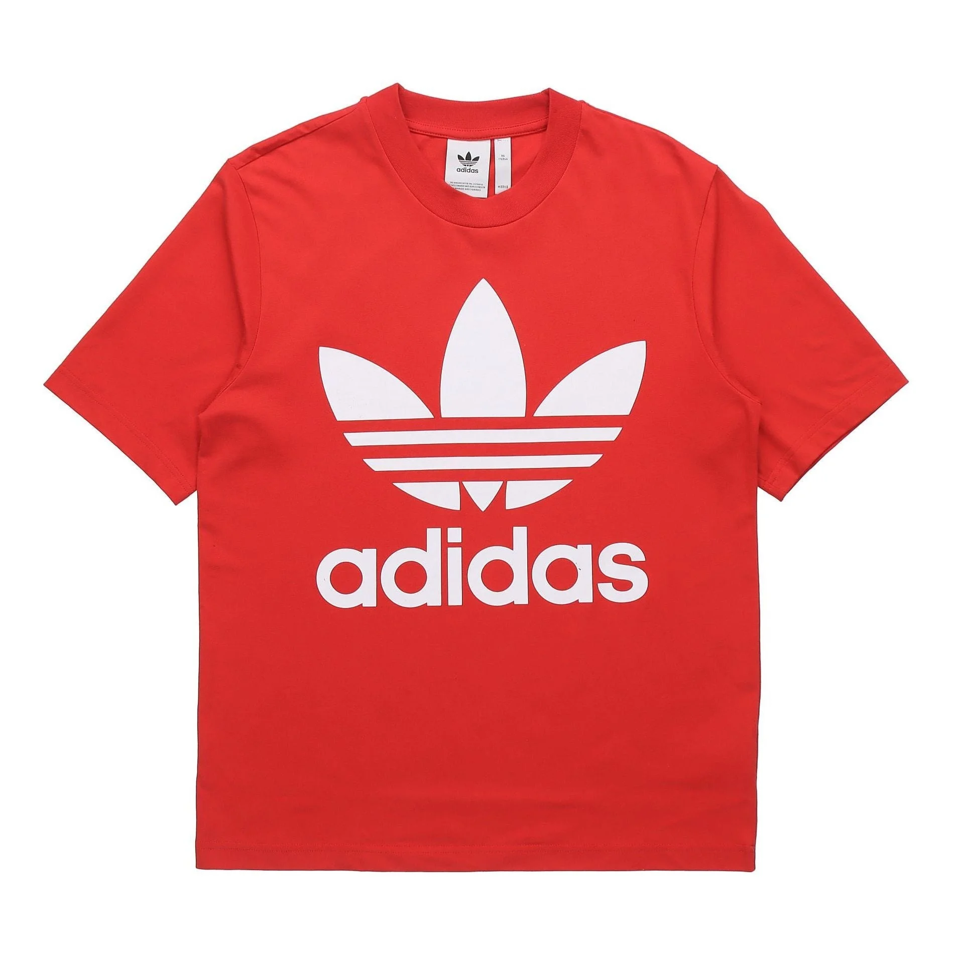 adidas originals Logo Loose Short Sleeve Red FM3796 - 1