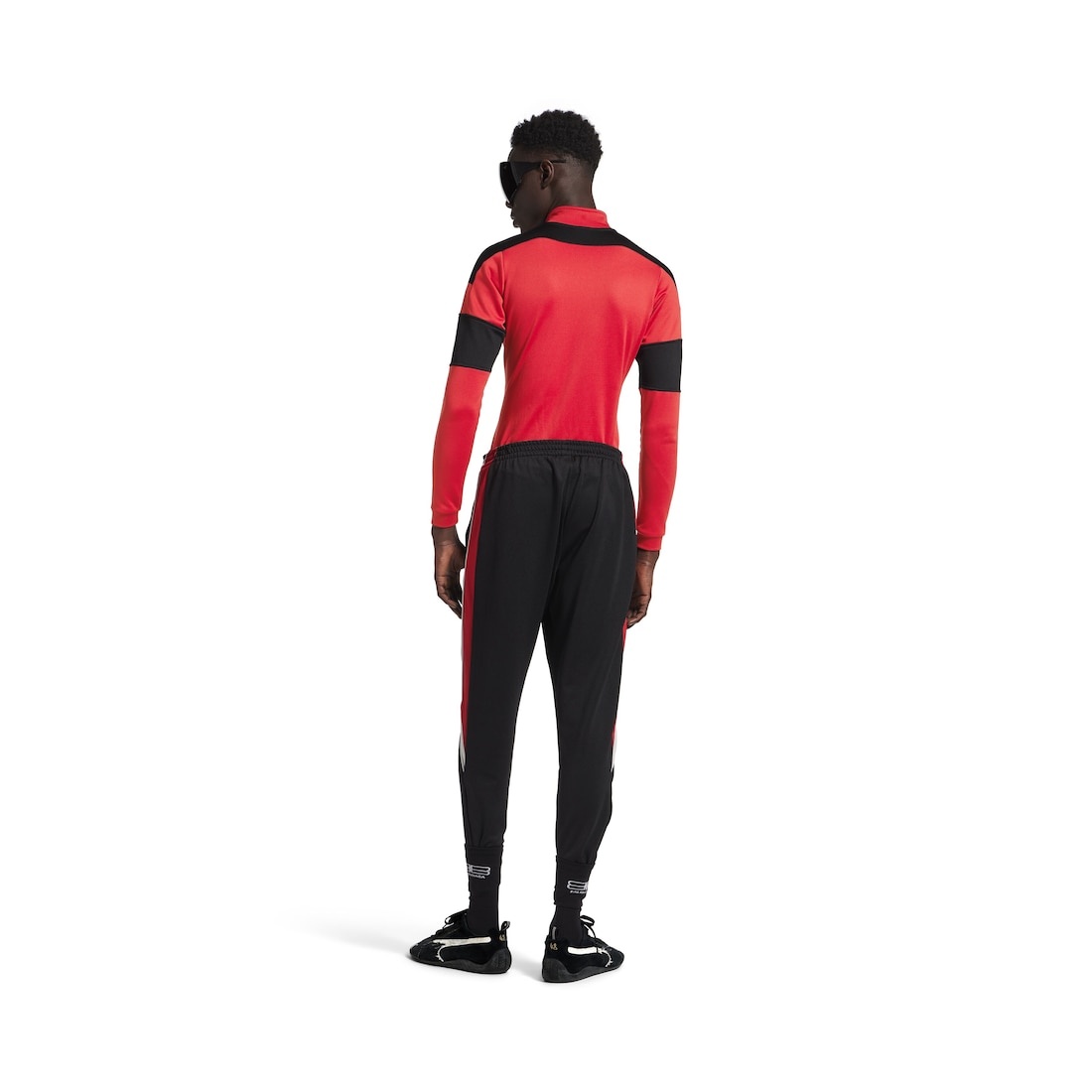 Balenciaga I Puma Fitted Tracksuit Jacket in Black/red - 4