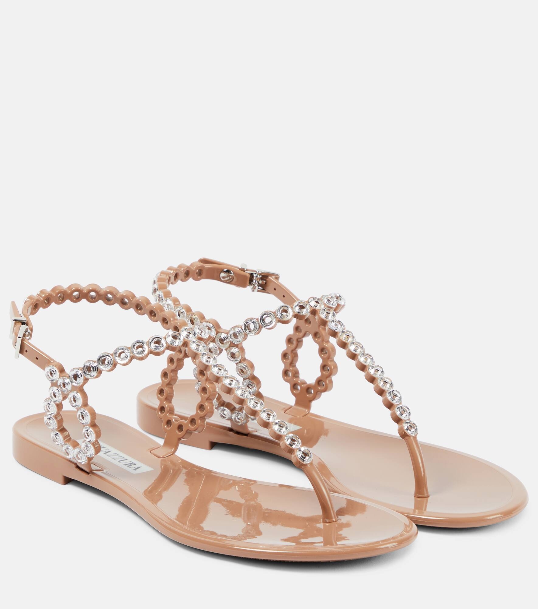 Almost Bare embellished PVC sandals - 1