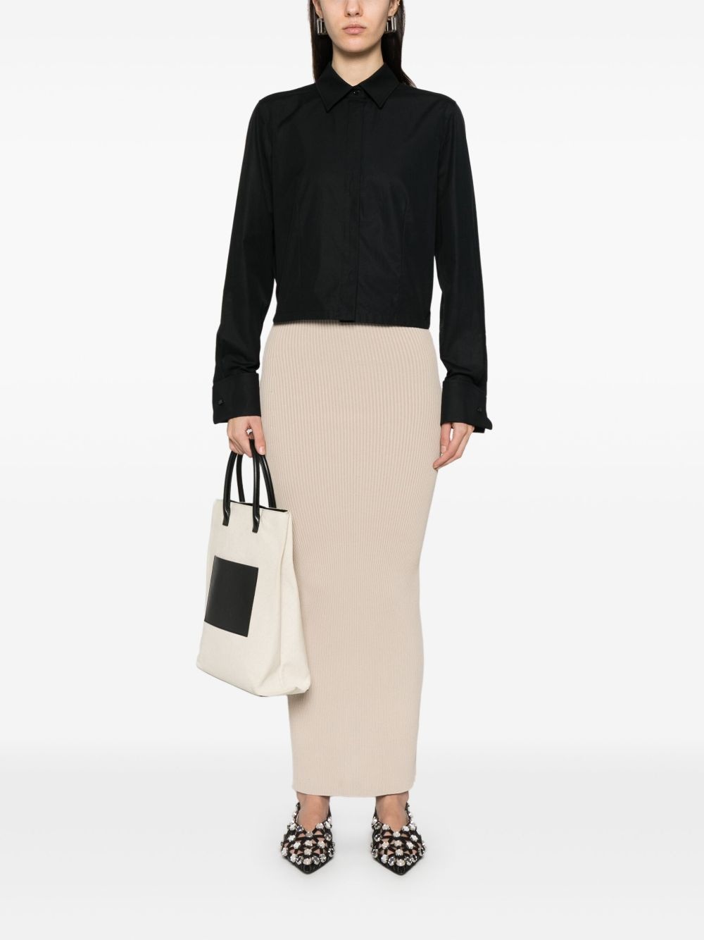 ribbed midi skirt - 2