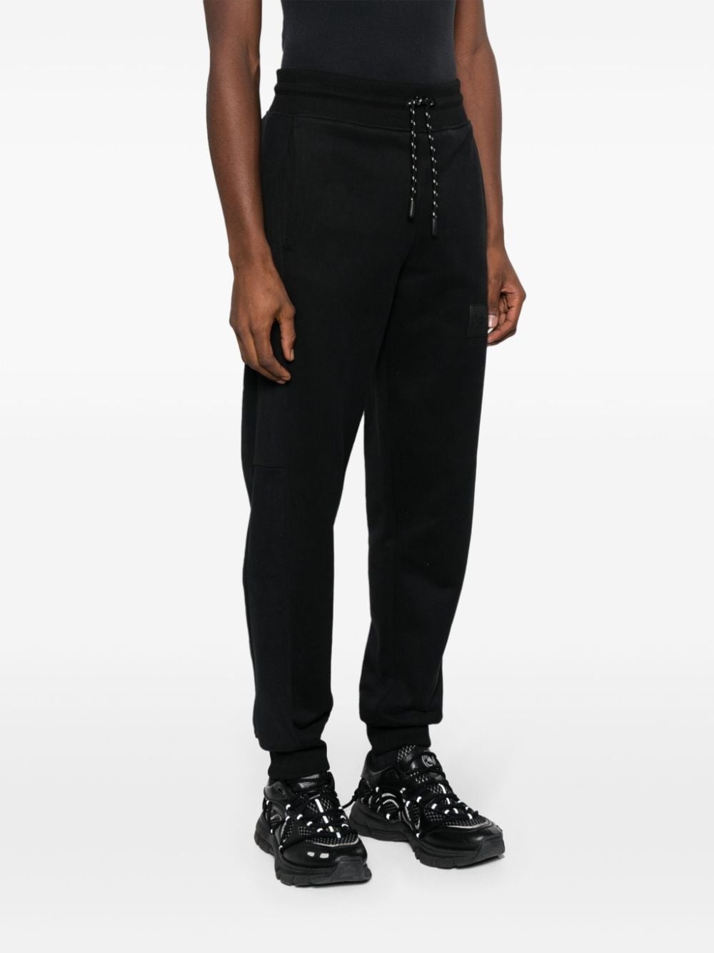 logo-appliquÃ© cotton track pants - 3