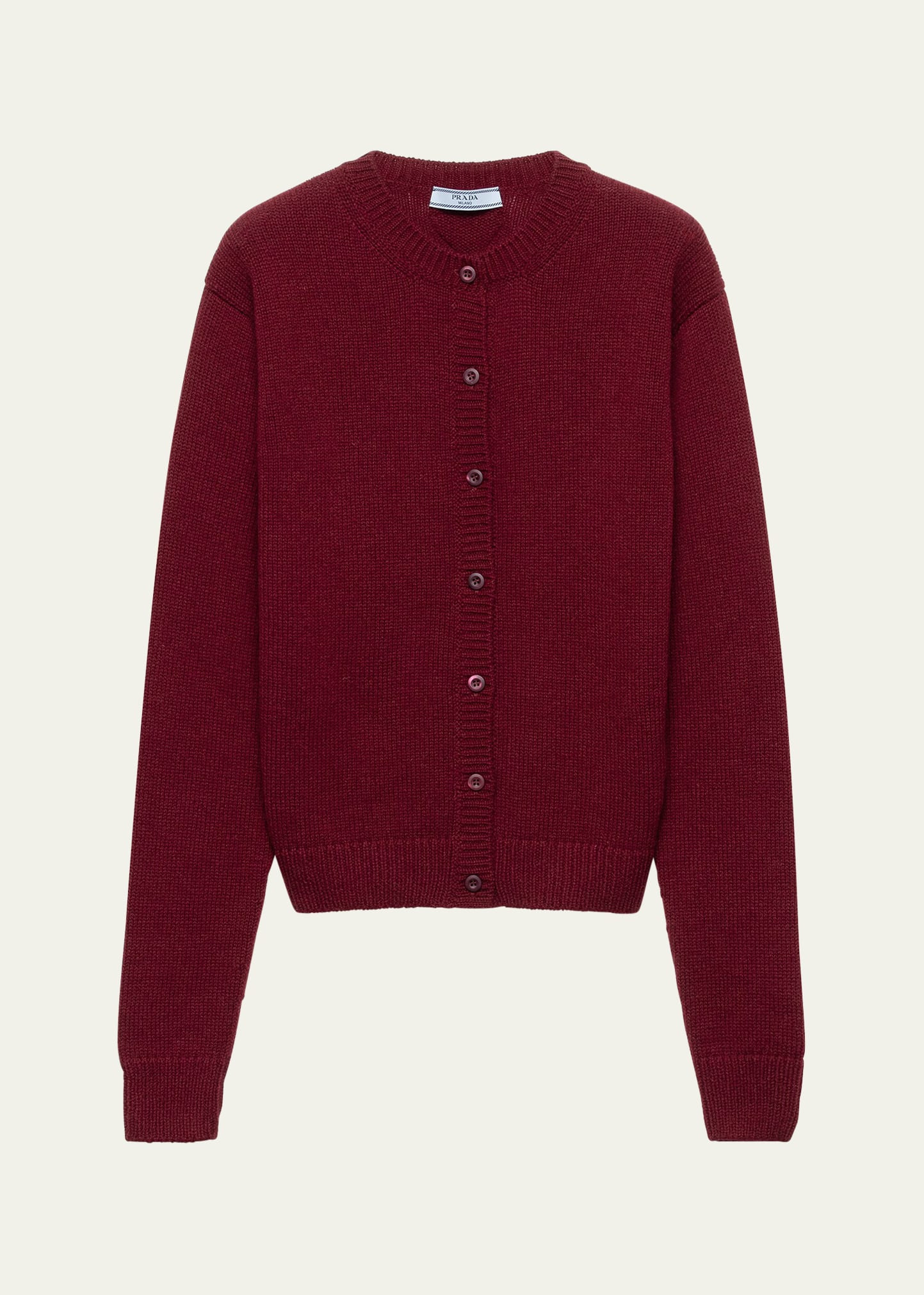 Cashmere Crewneck Cardigan - 1
