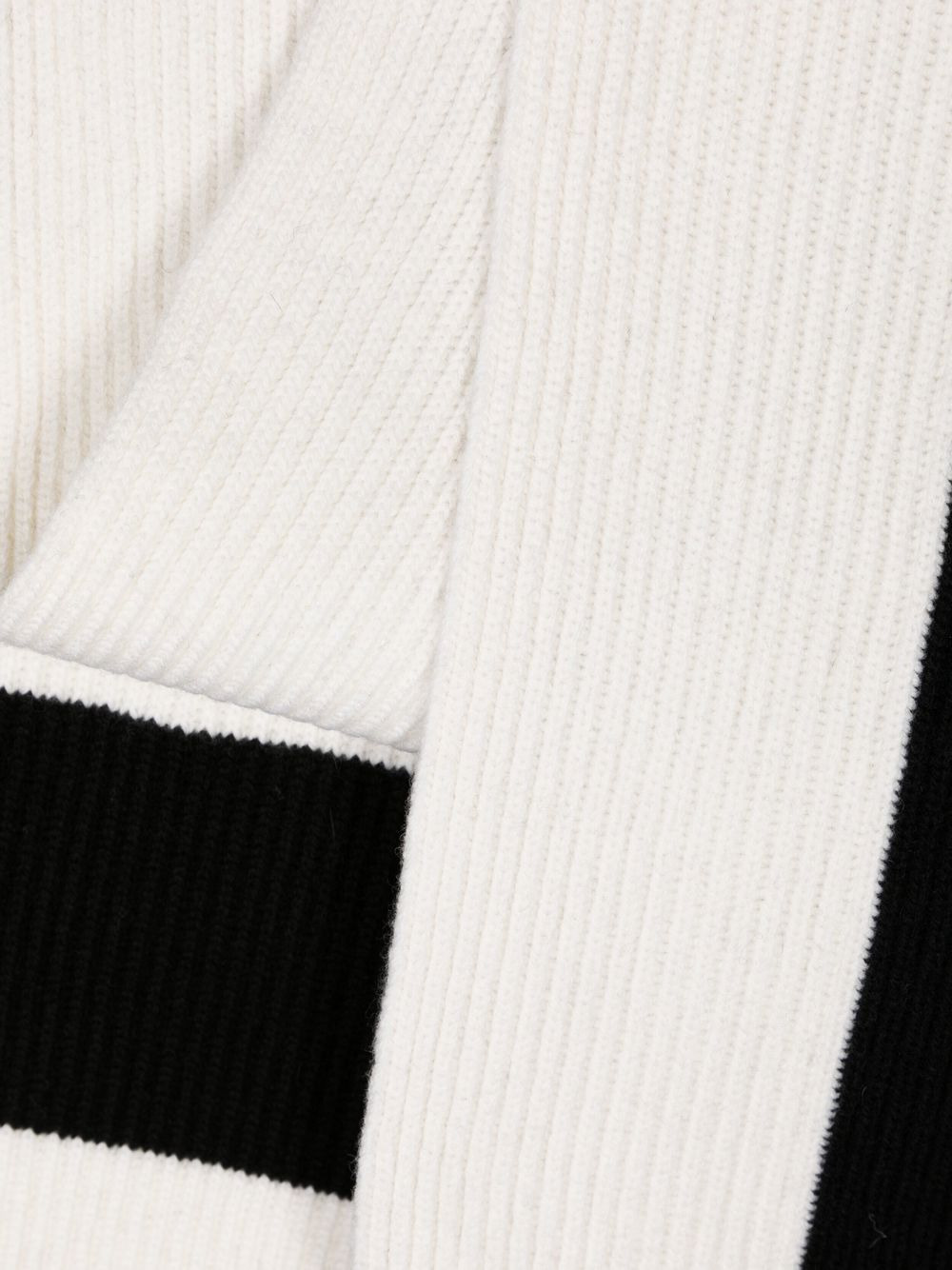 two-tone ribbed scarf - 3