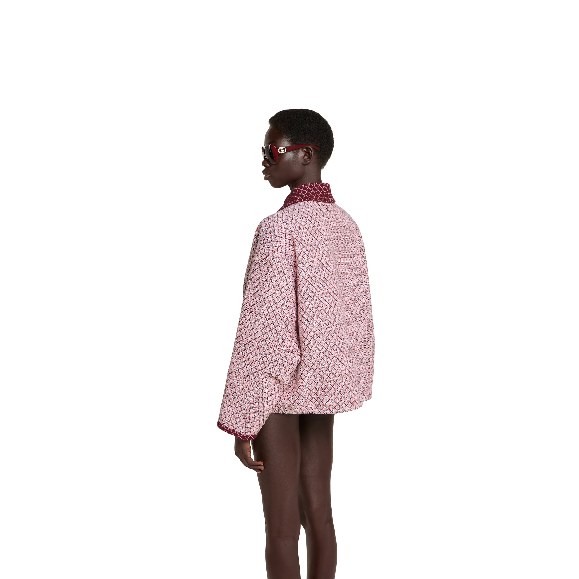 Diamond cotton bouclé zip jacket - 4
