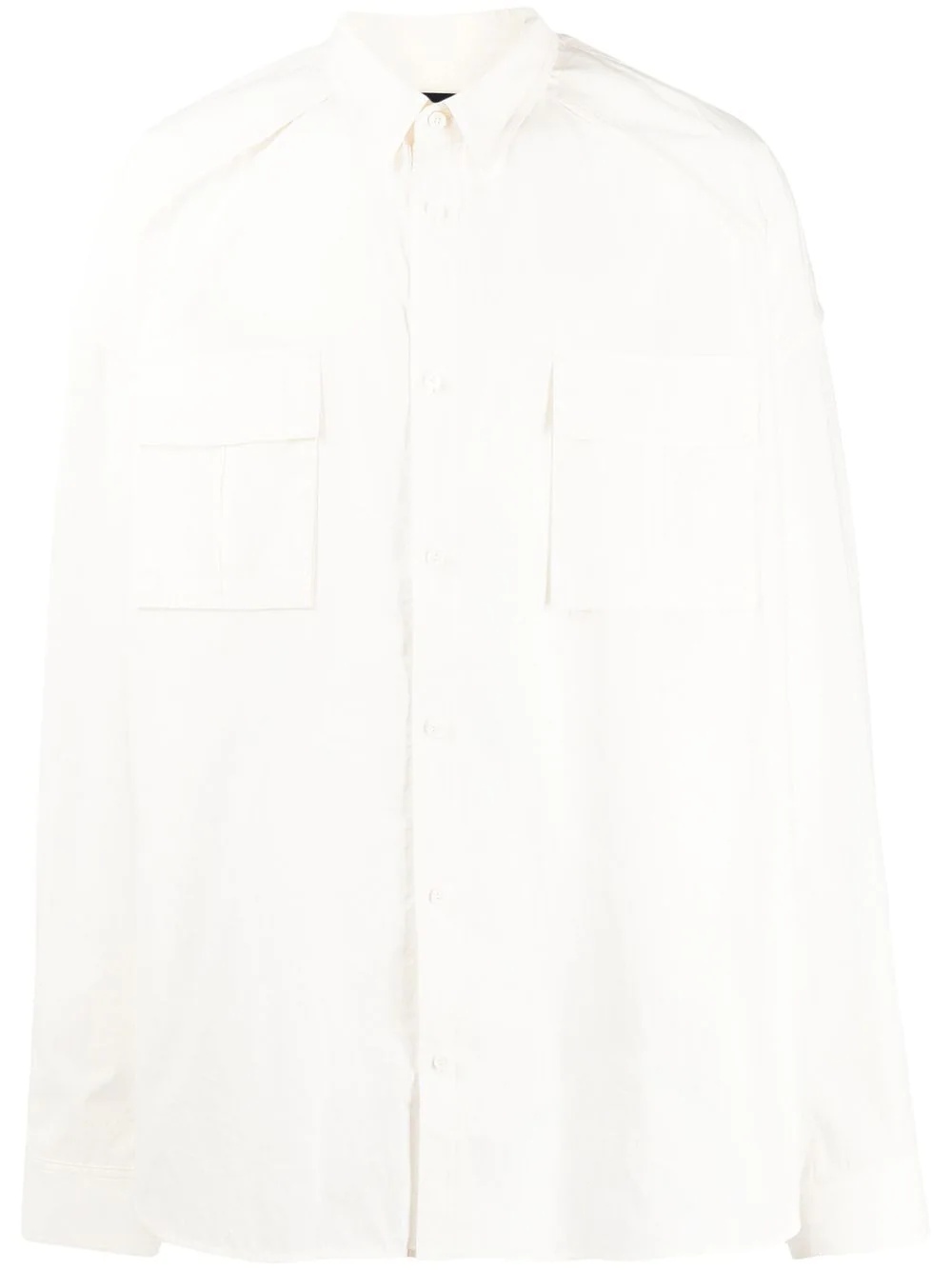 chest flap-pocket detail shirt - 1