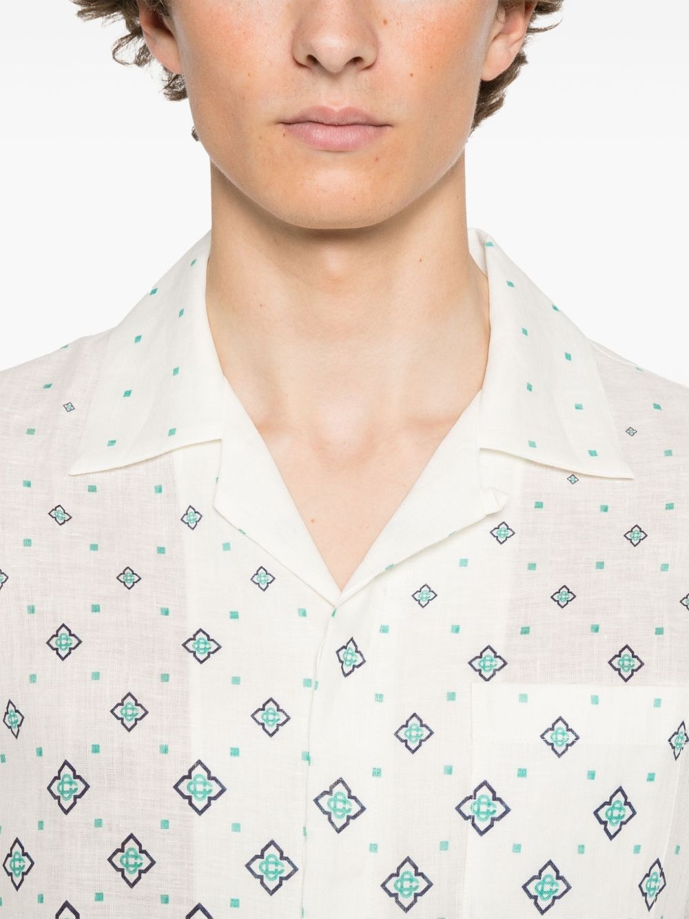 monogram-print shirt - 5