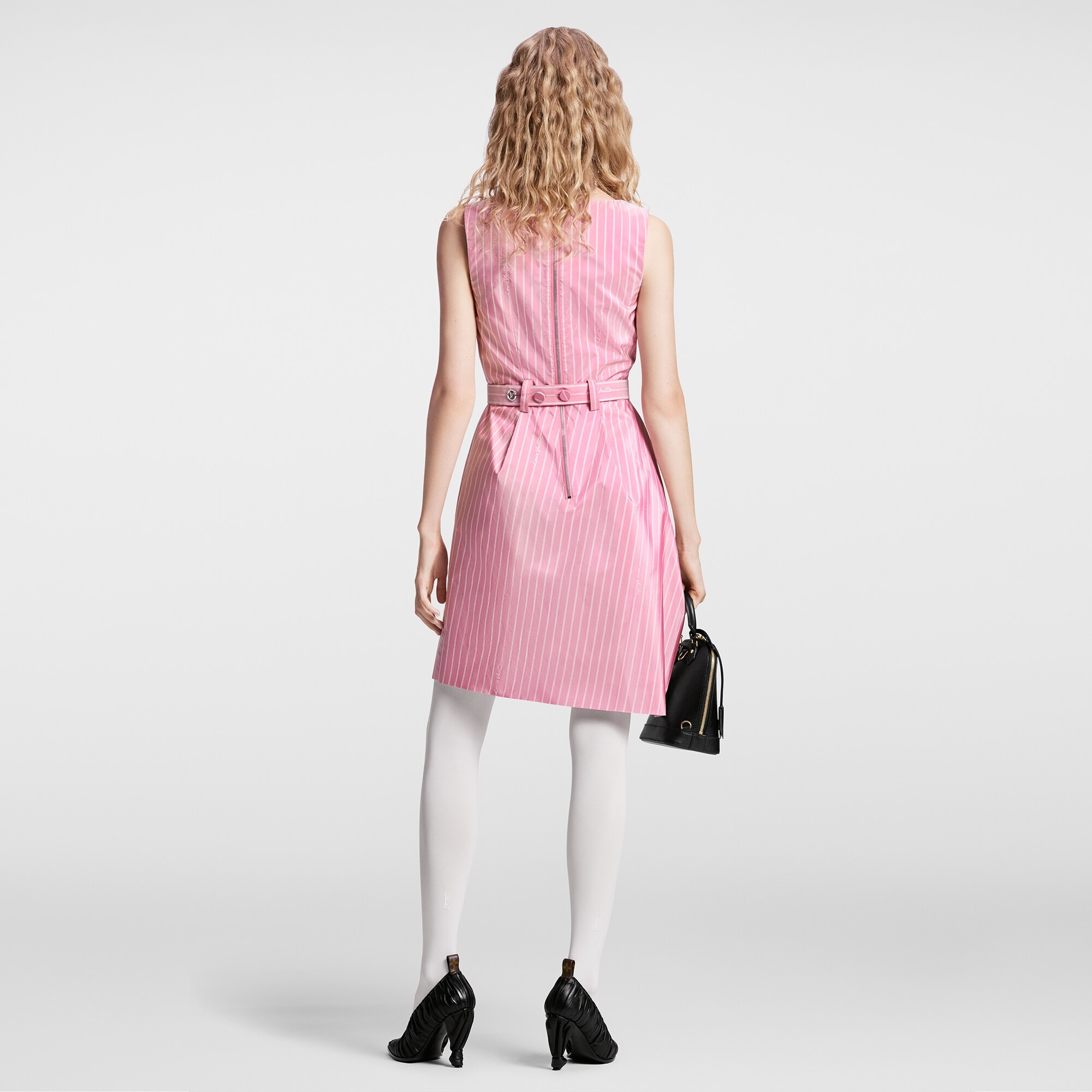 Double Stripe Belted Dress - 3