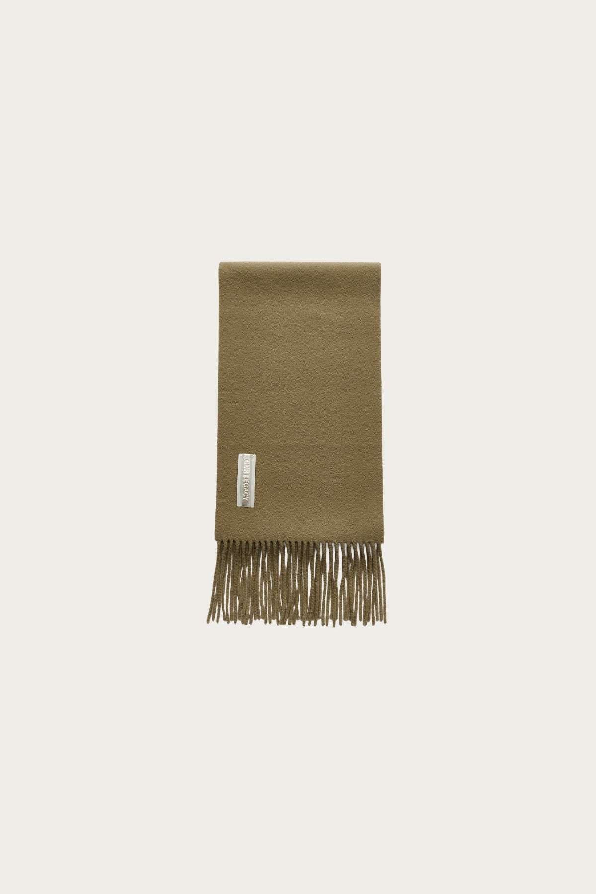 Estate Scarf - Olive Double Wool - 1