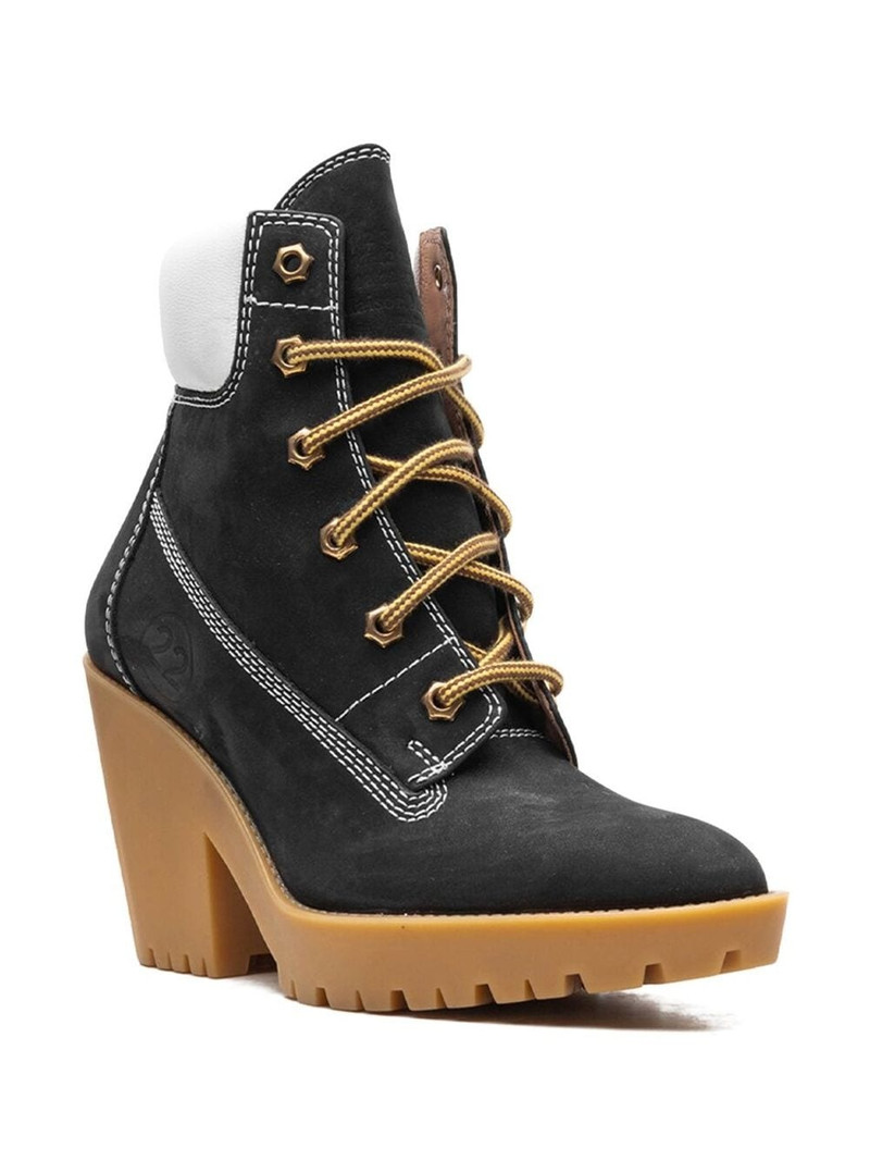 Maison Margiela 100mm lace-up suede boots outlook