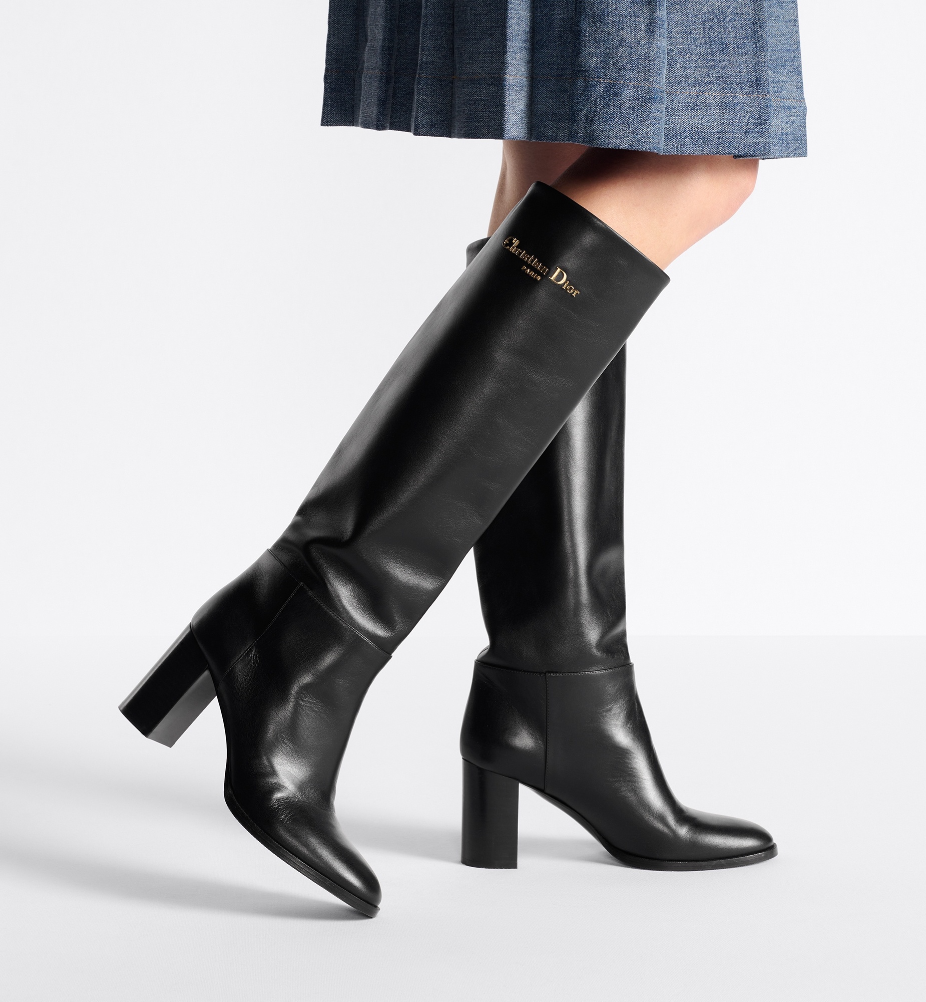 ディオール DIOR ブーツ D-Town タウン ブラック D-Town Heeled Boot Black Suede Goatskin | DIOR