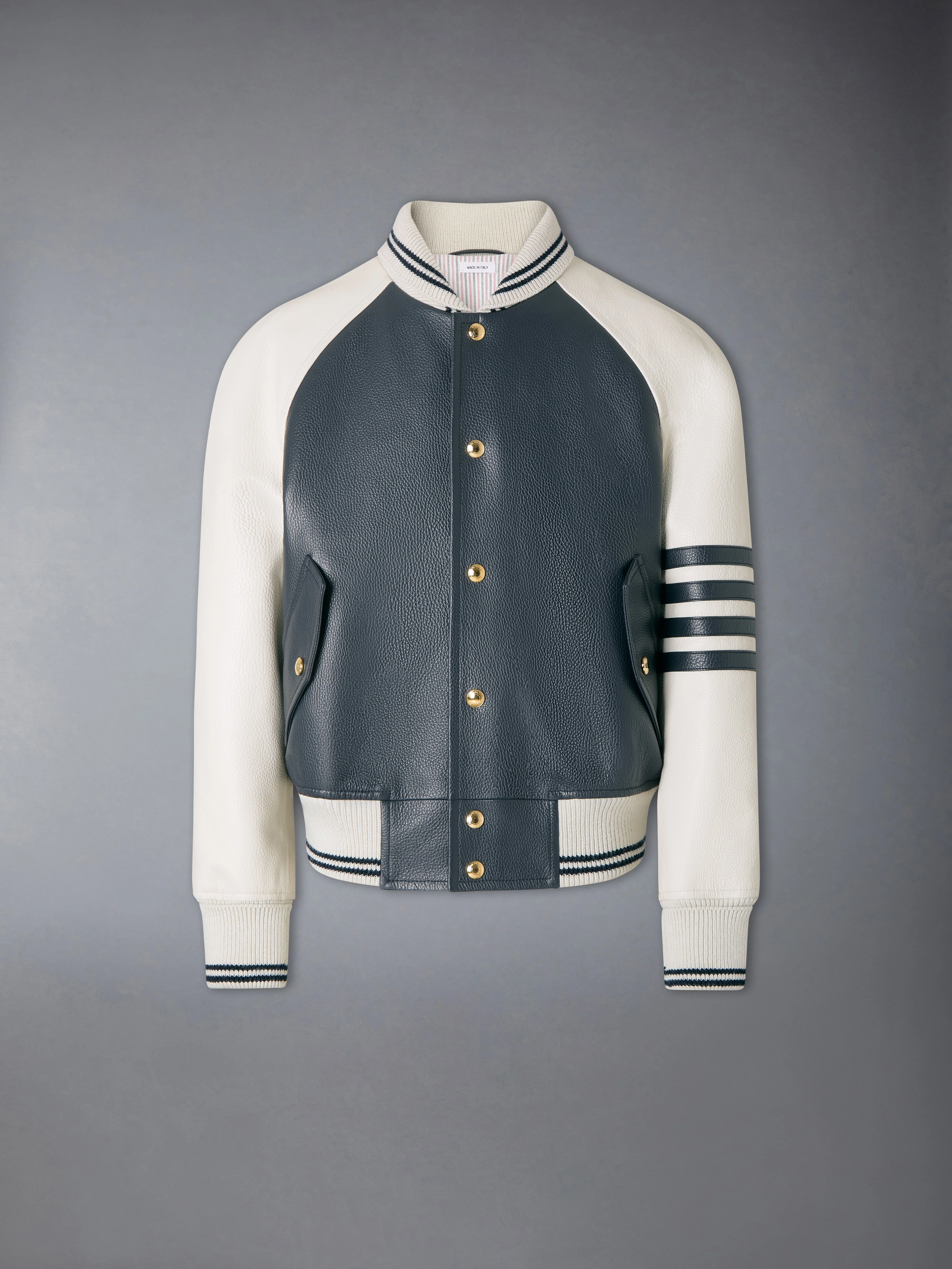 RAGLAN SLEEVE OVERSIZED LEATHER BLOUSON - 1