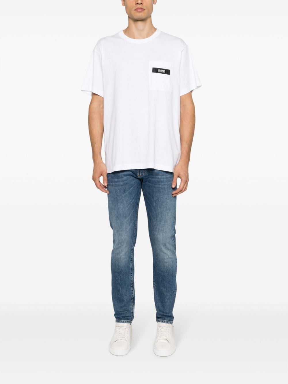 logo-appliquÃ© slim-cut jeans - 2