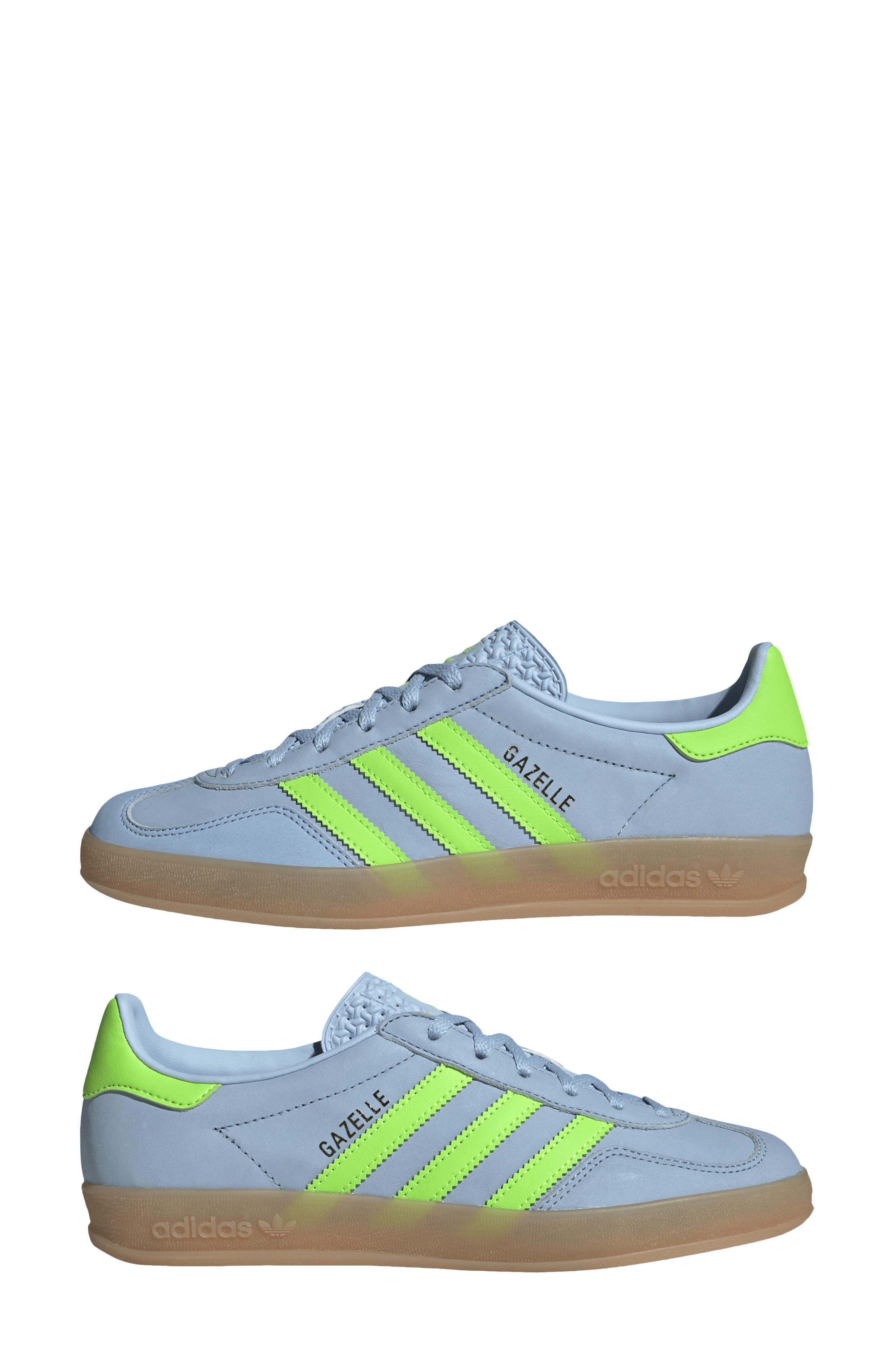 adidas Gazelle Indoor Sneaker in Clear Sky/Solar Green/Gum 3 at Nordstrom - 7
