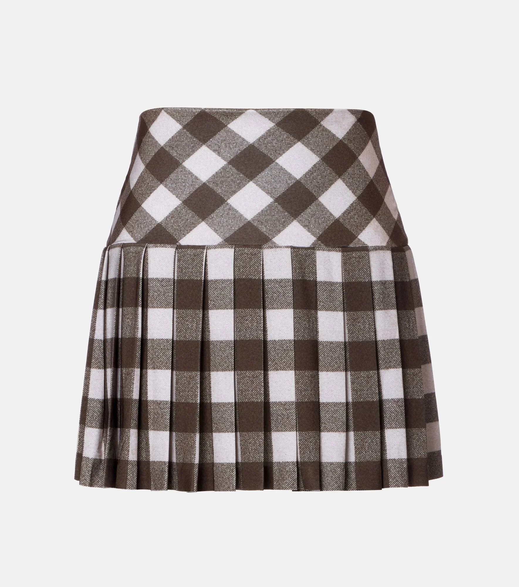 Checked pleated miniskirt - 1