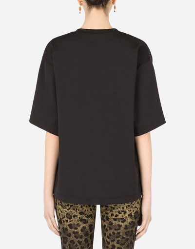 Dolce & Gabbana Jersey T-shirt with diva patch outlook