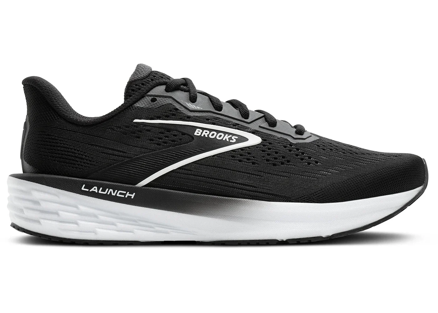 Brooks Launch 12 Black Grey White (Women's) - 1