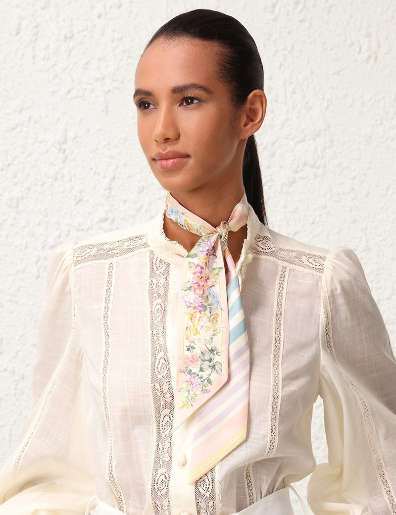 Zimmermann PRINTED SILK RIBBON SCARF outlook