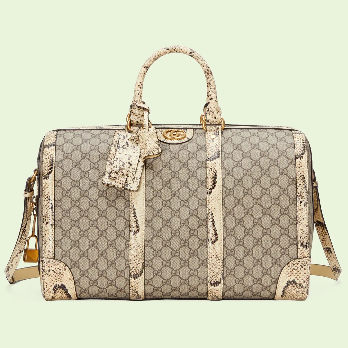 Python trim duffle bag with Double G - 1