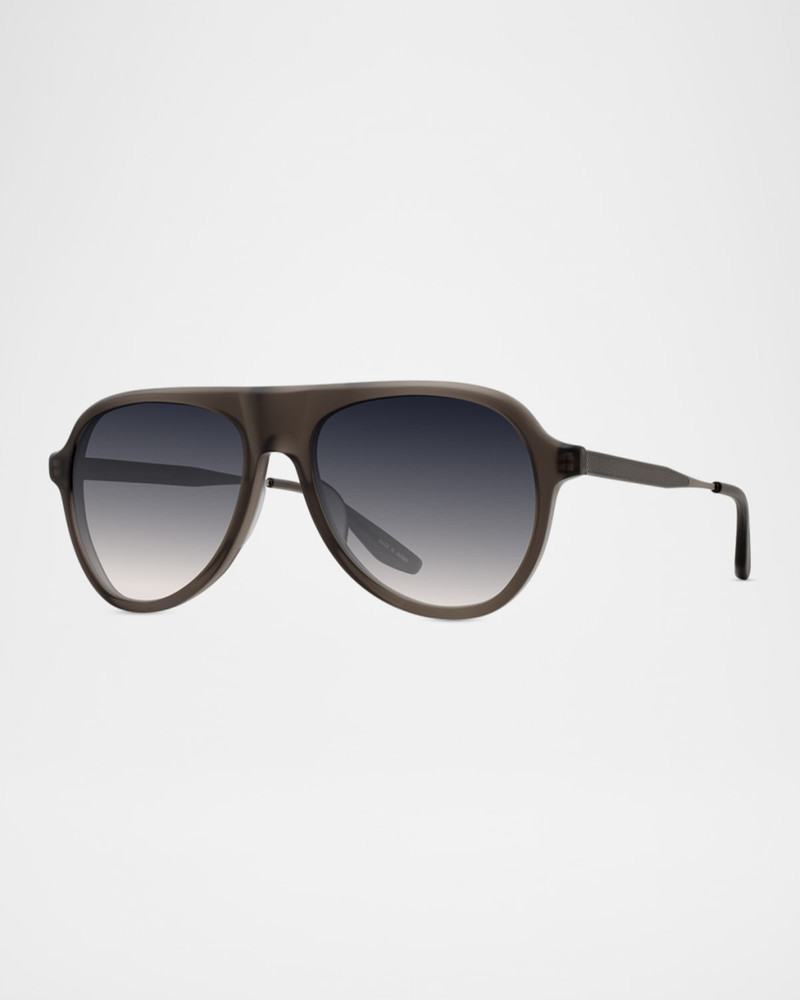BARTON PERREIRA Men's Vedretta Acetate Aviator Sunglasses outlook
