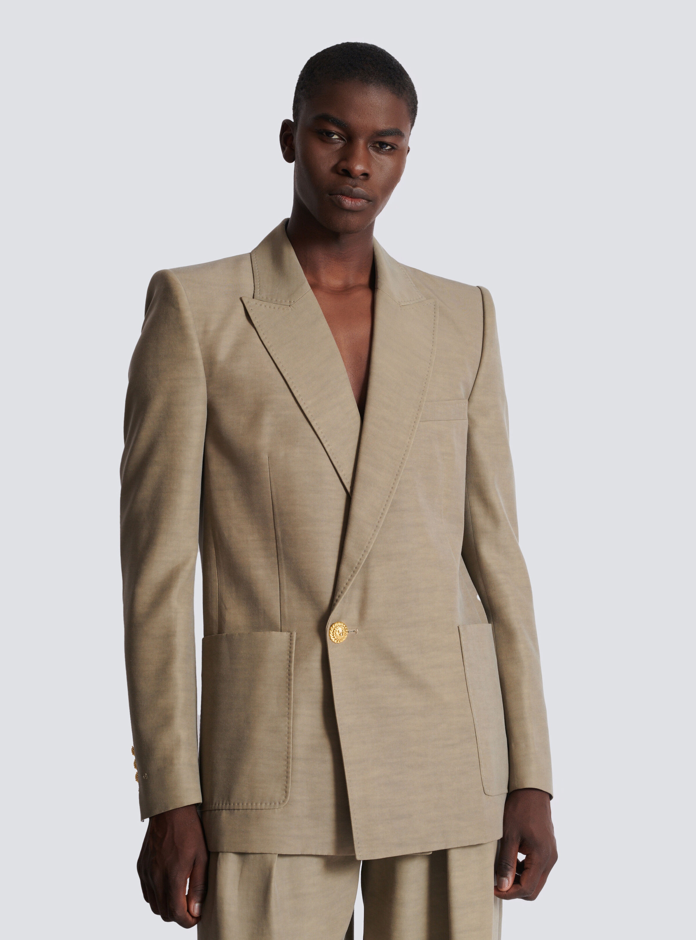 1-button tailored cupro jacket - 6