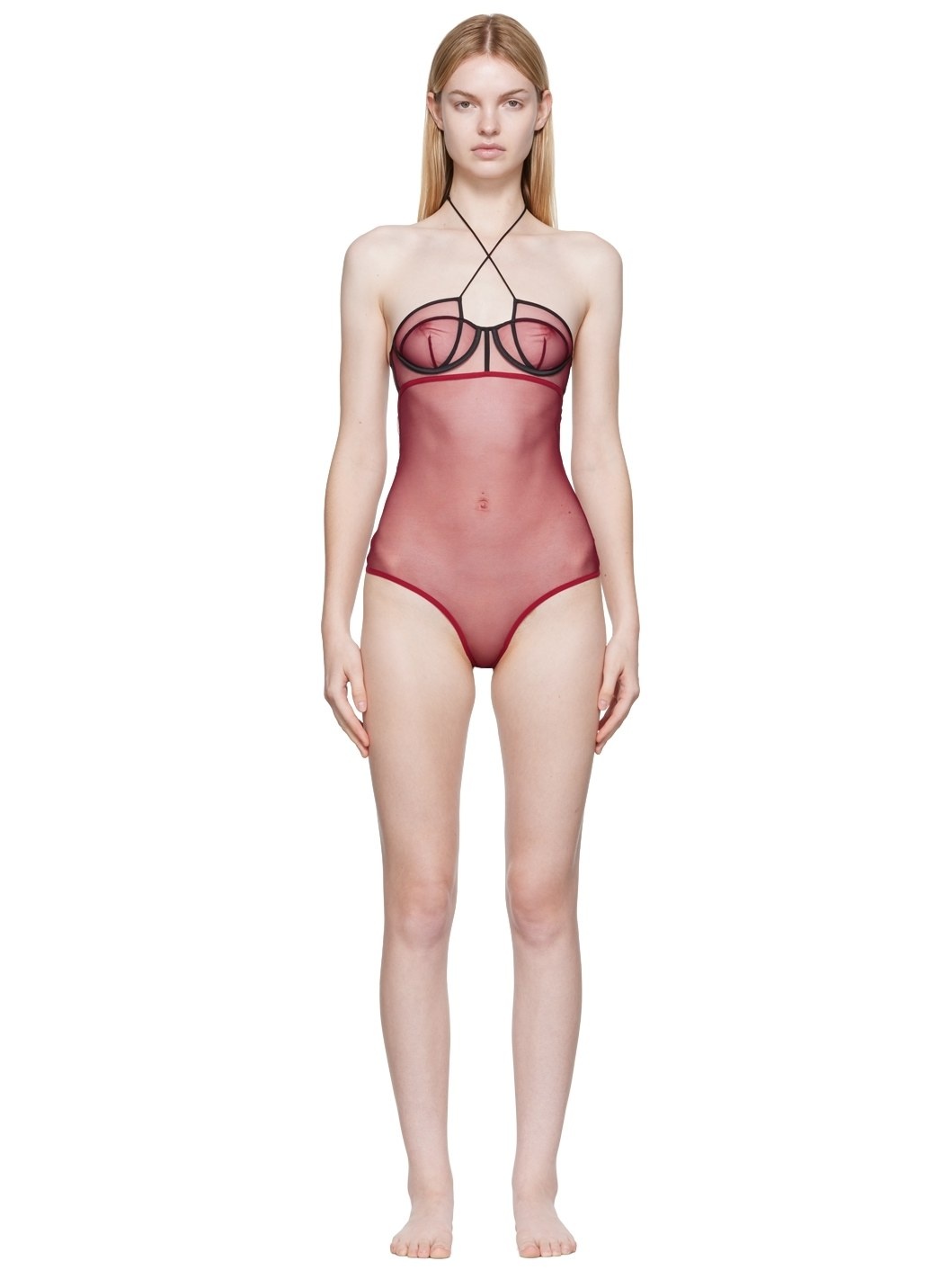 SSENSE Exclusive Burgundy Bodysuit - 1