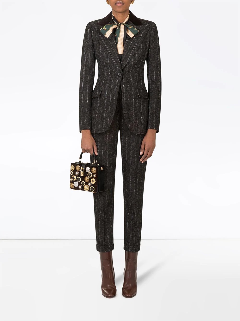 pinstripe buttoned waistcoat - 2