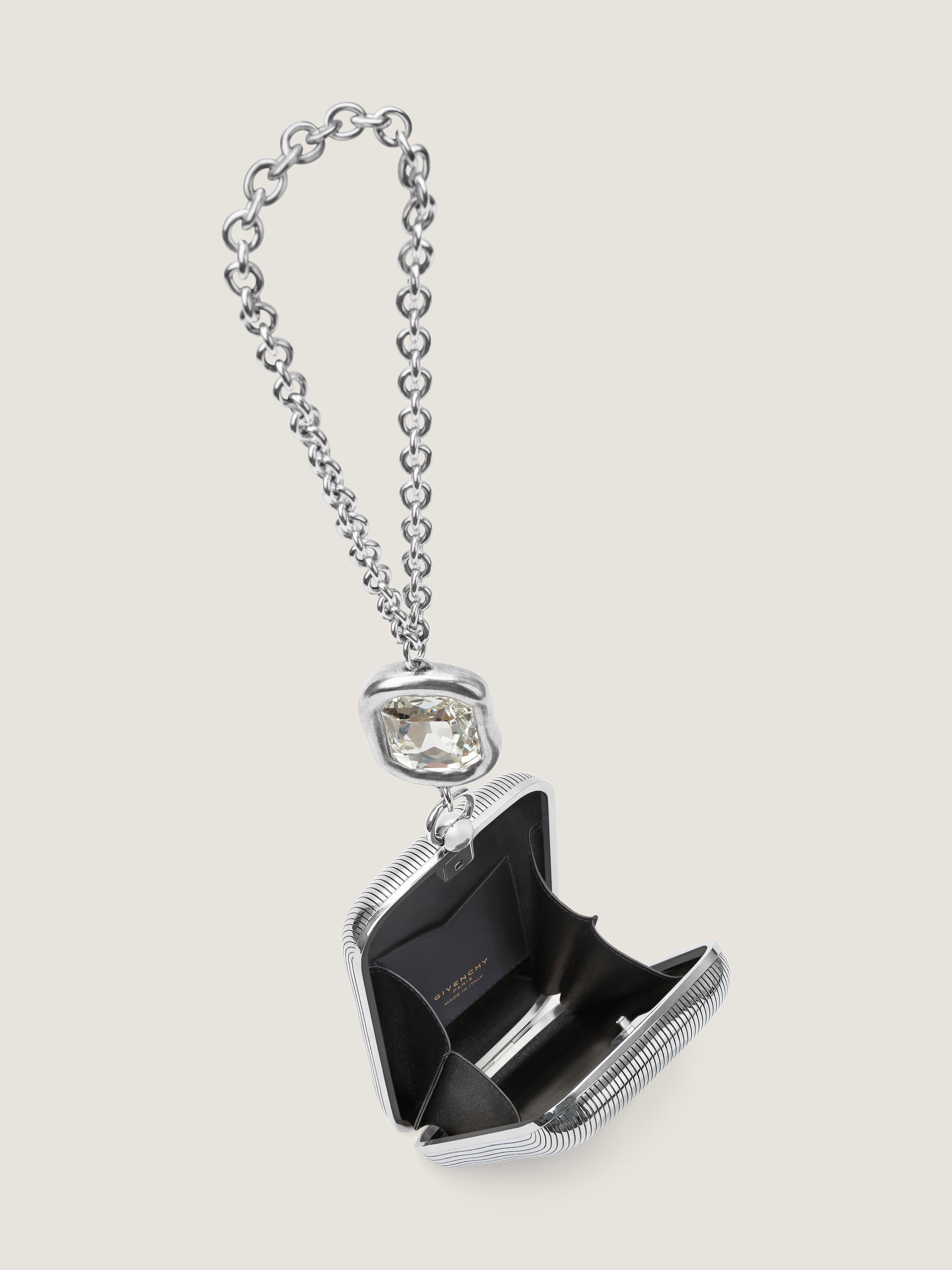 EVENING CLUTCH IN METAL WITH CRYSTAL JEWEL - 5