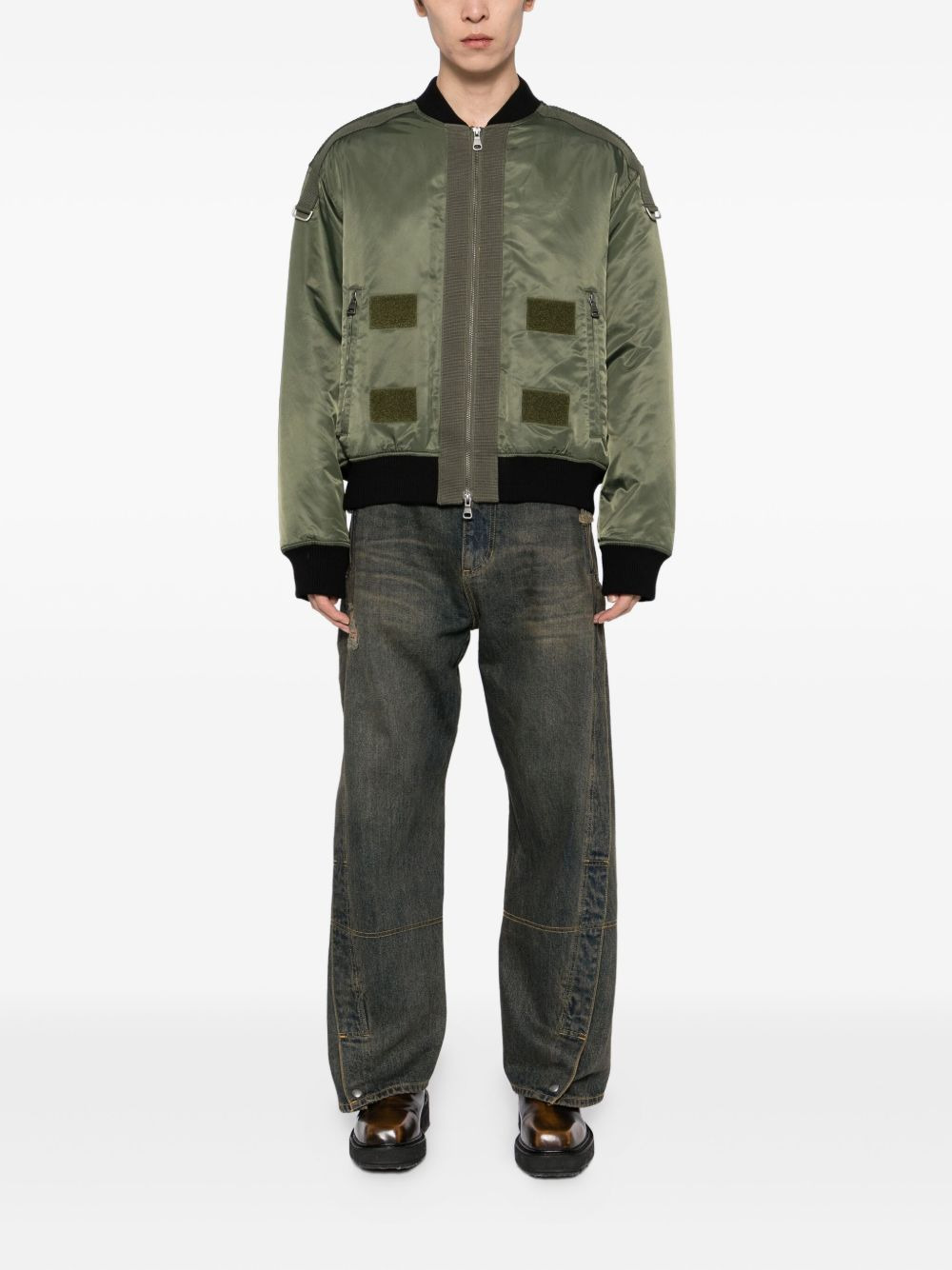 layered washed bomber jacket - 2