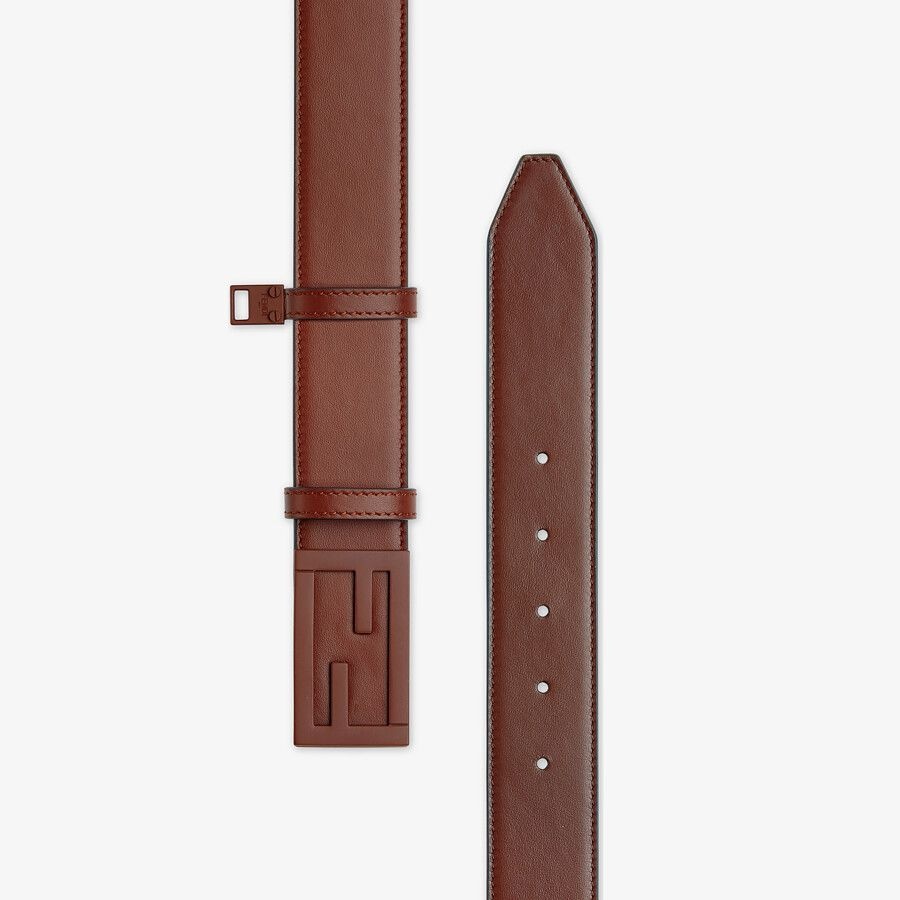 Brown leather belt - 2