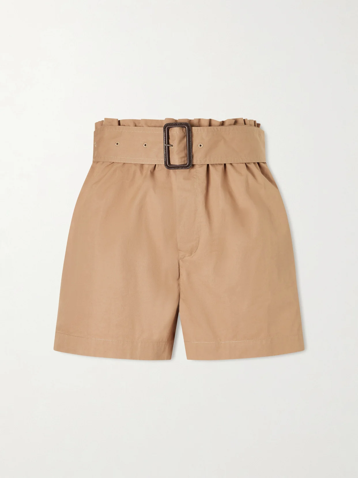 Belted Cotton-twill Shorts - 1