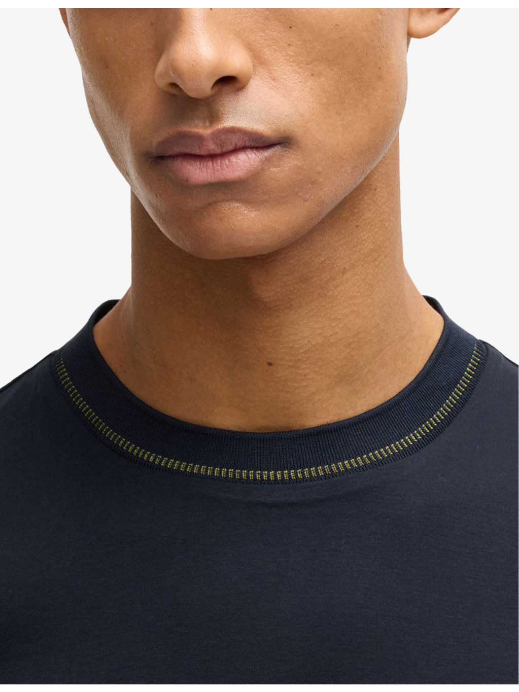 Striped-trim slim-fit cotton-jersey T-shirt - 5