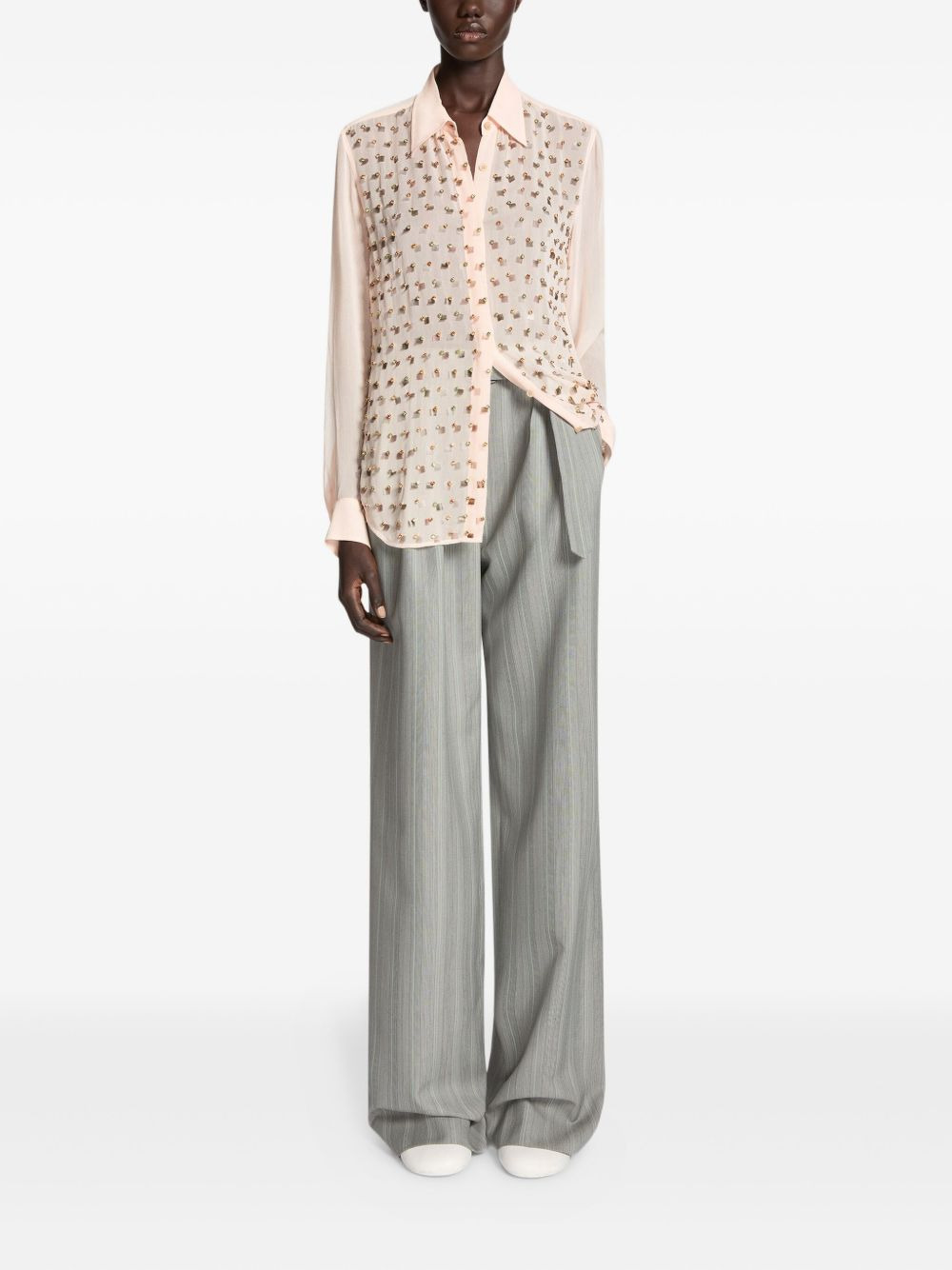 rhinestone-embellished shirt - 2