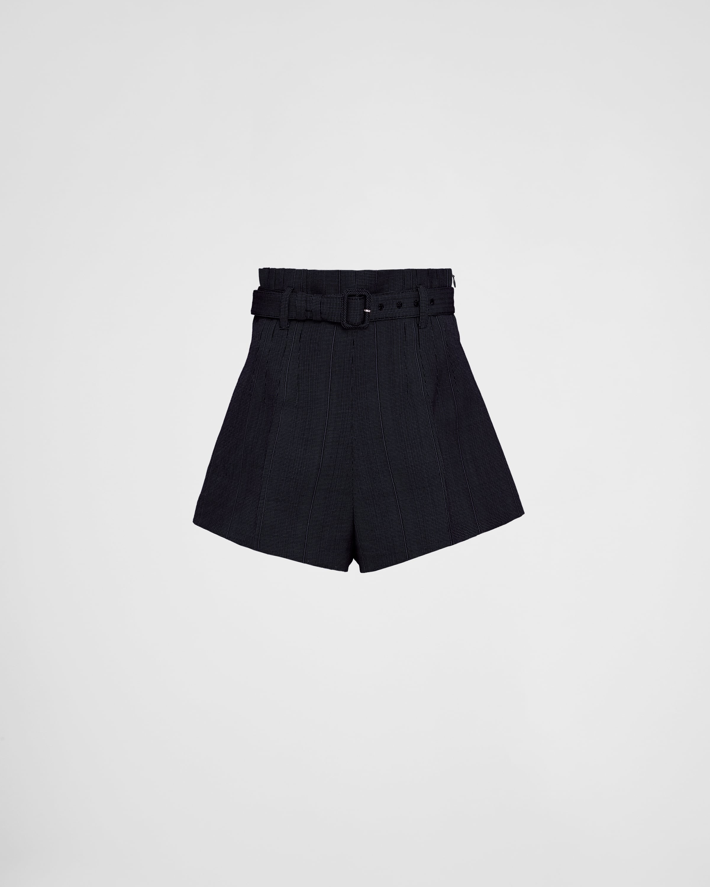 Pinstripe wool shorts - 1