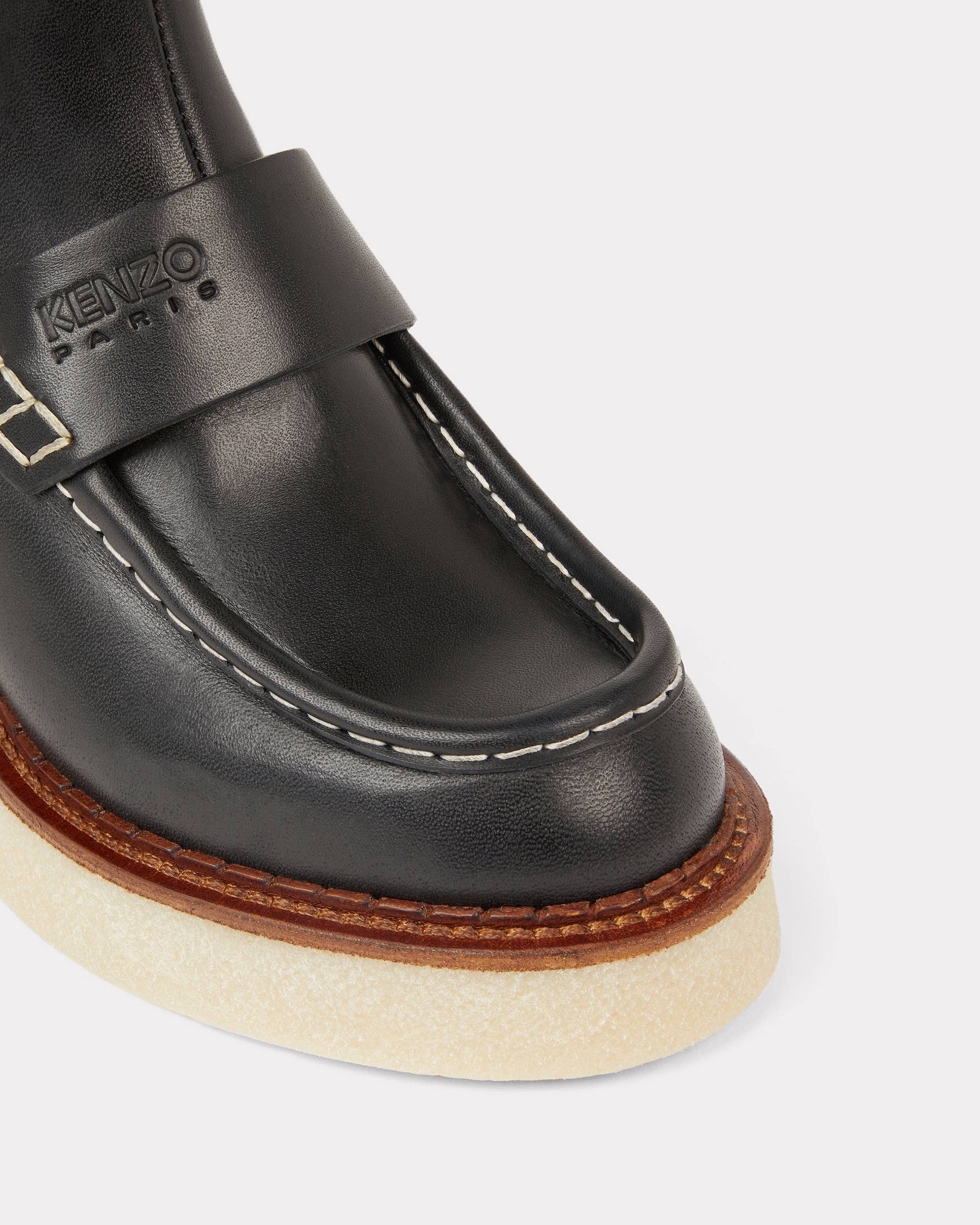 Vegetable-tanned leather KENZOYAMA heeled Chelsea boots - 4