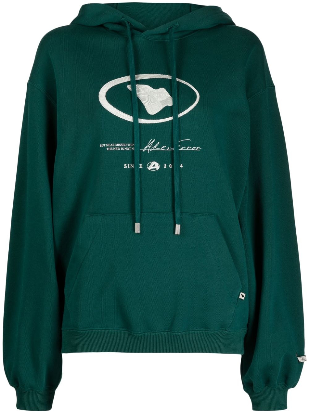 Near Missed logo-embroidered cotton hoodie - 1