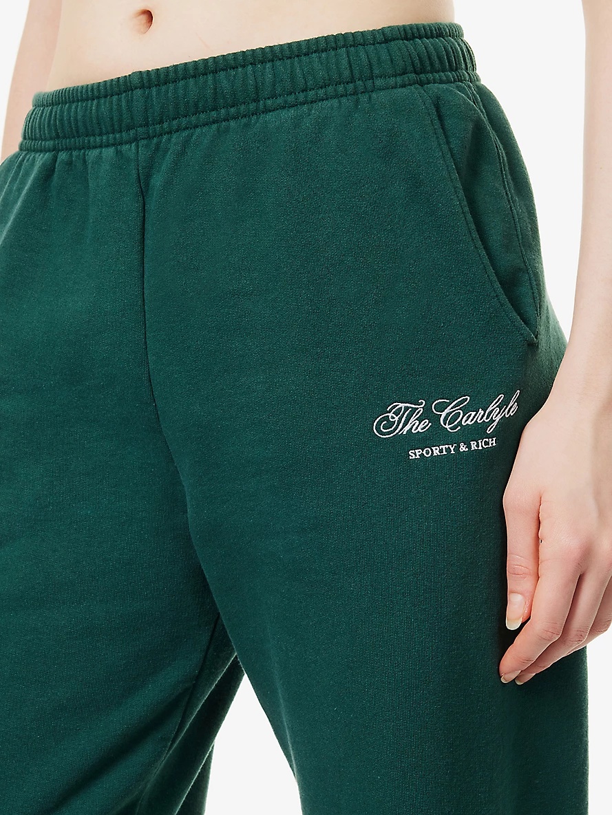 The Carlyle Script Relaxed Cotton-Jersey Jogging Bottoms - 5