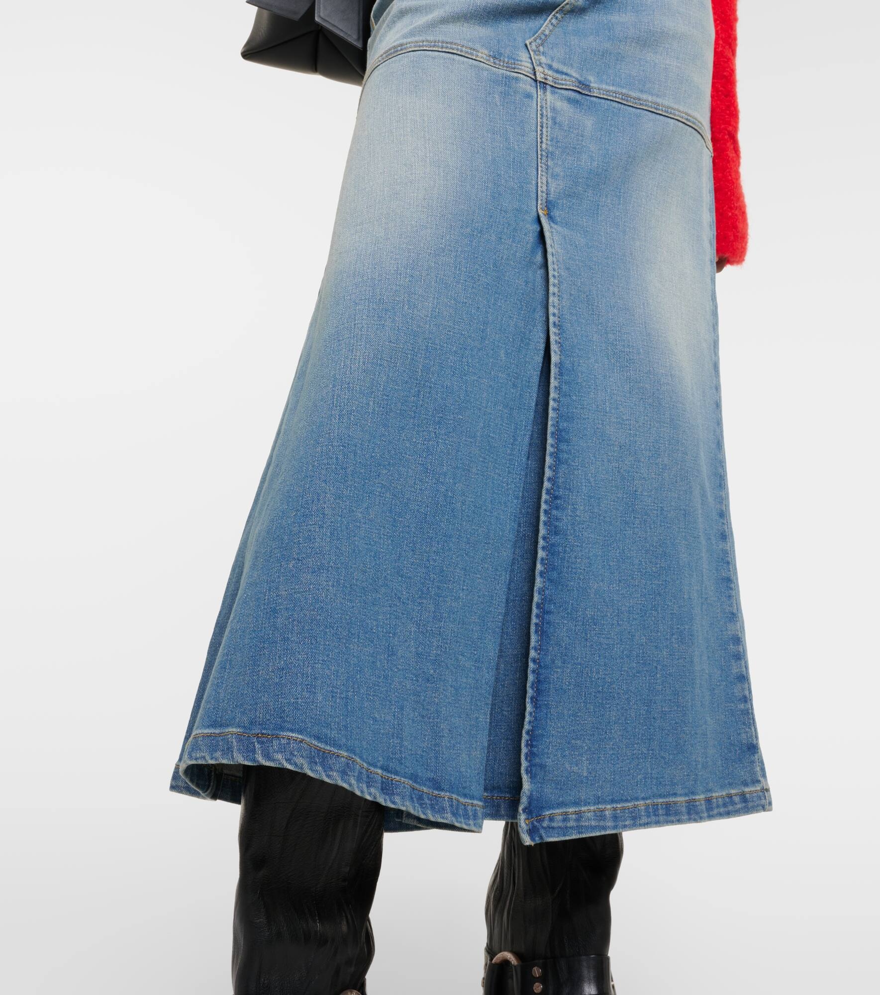 Denim Love denim midi skirt - 5