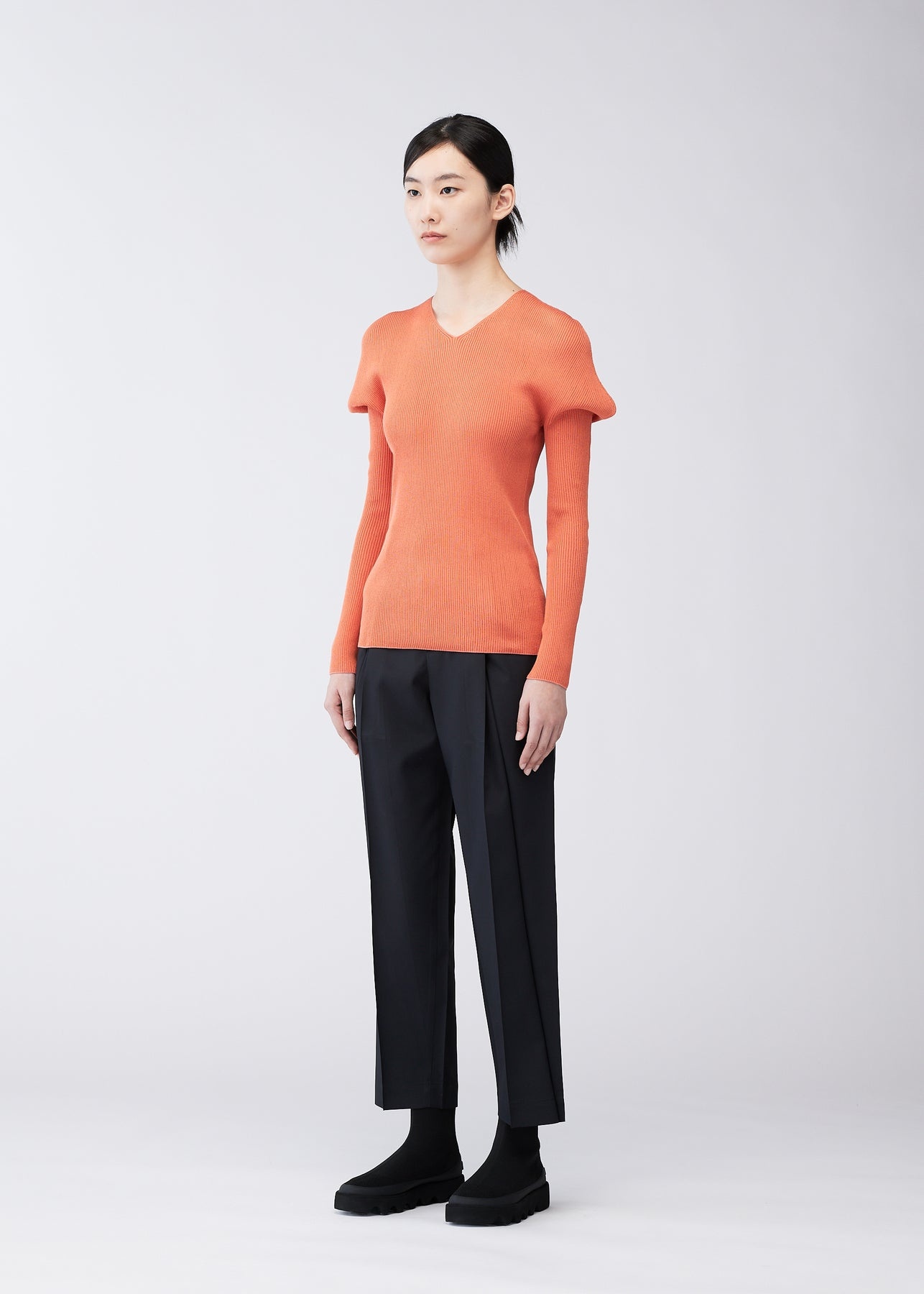 FLAT RIB KNIT TOP - 4