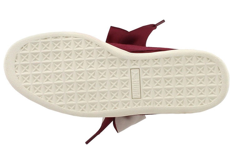 (WMNS) PUMA Suede Heart Quilt 'Cordovan' 365462-01 - 5