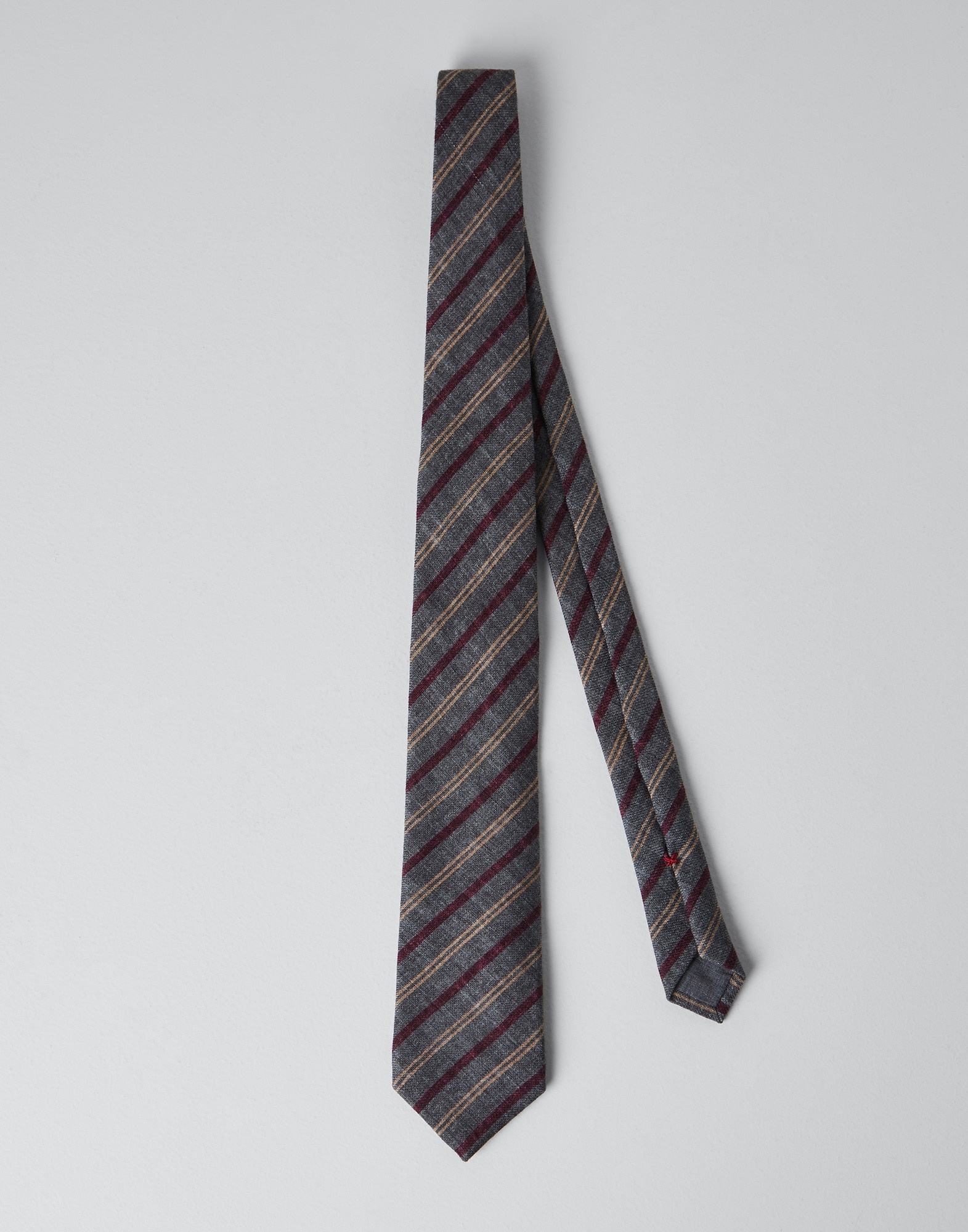 Wool regimental stripe tie - 1