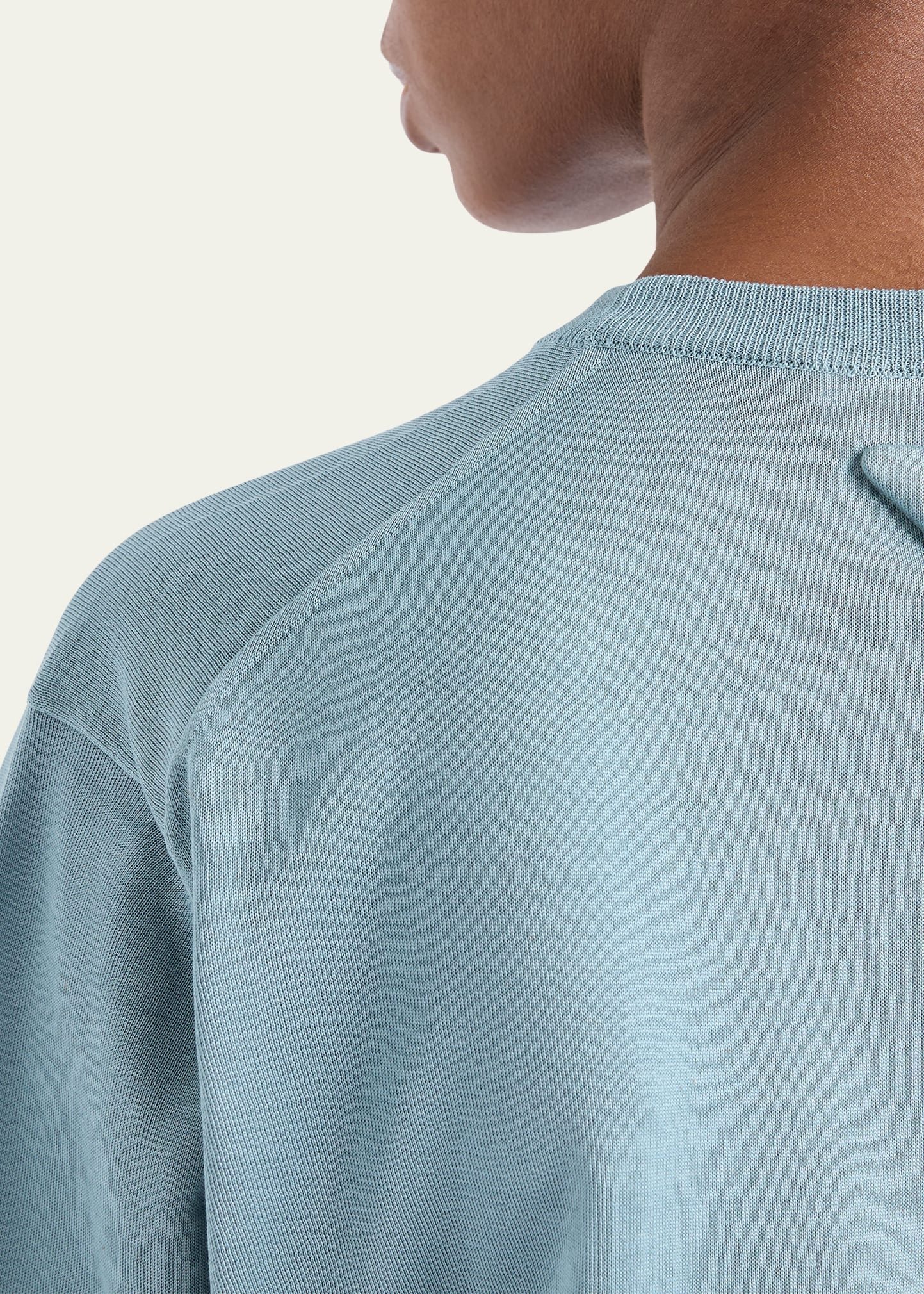 Cotton Short-Sleeve Sweater - 4