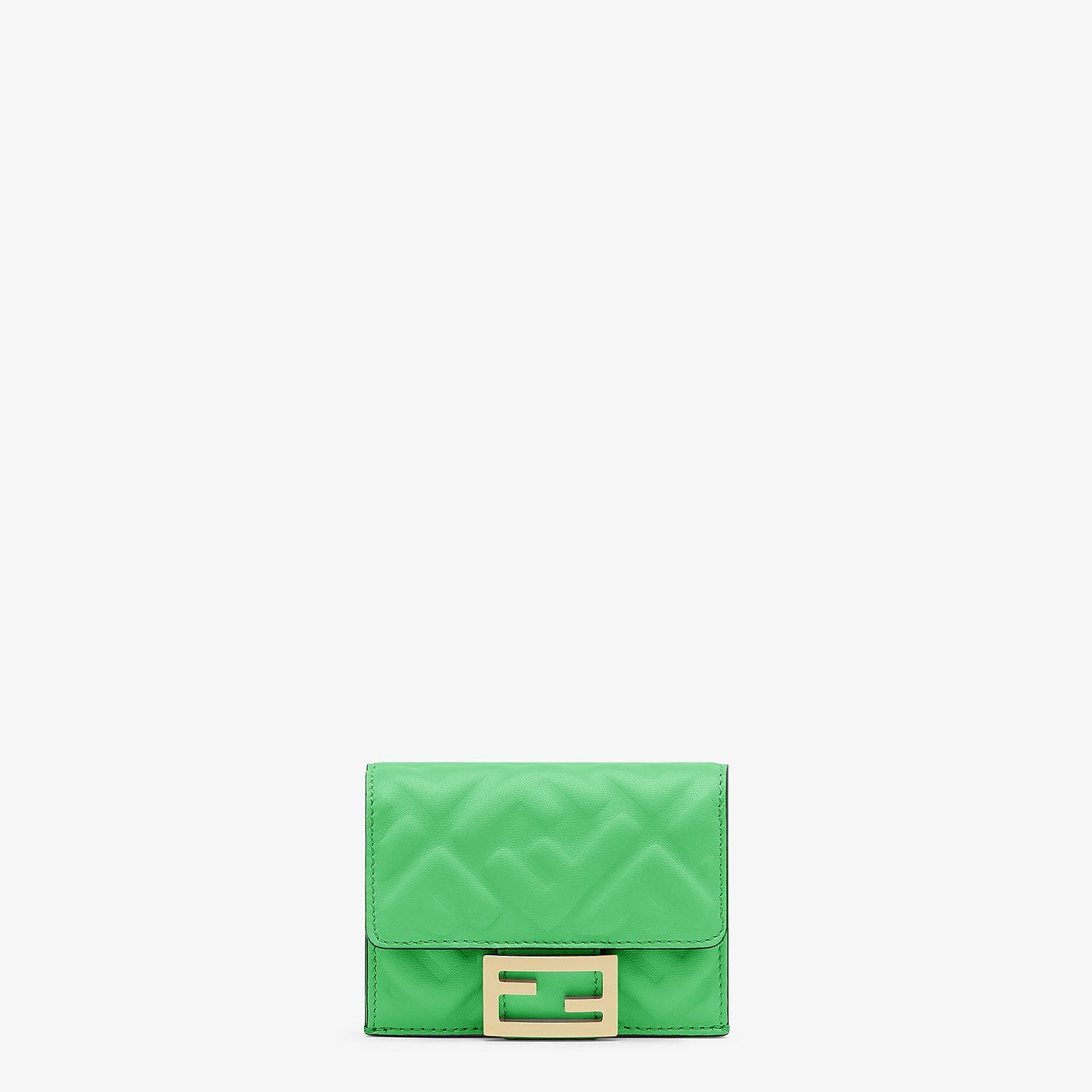 Green nappa leather wallet - 1