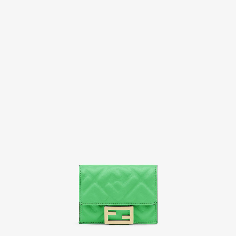 Green nappa leather wallet - 1