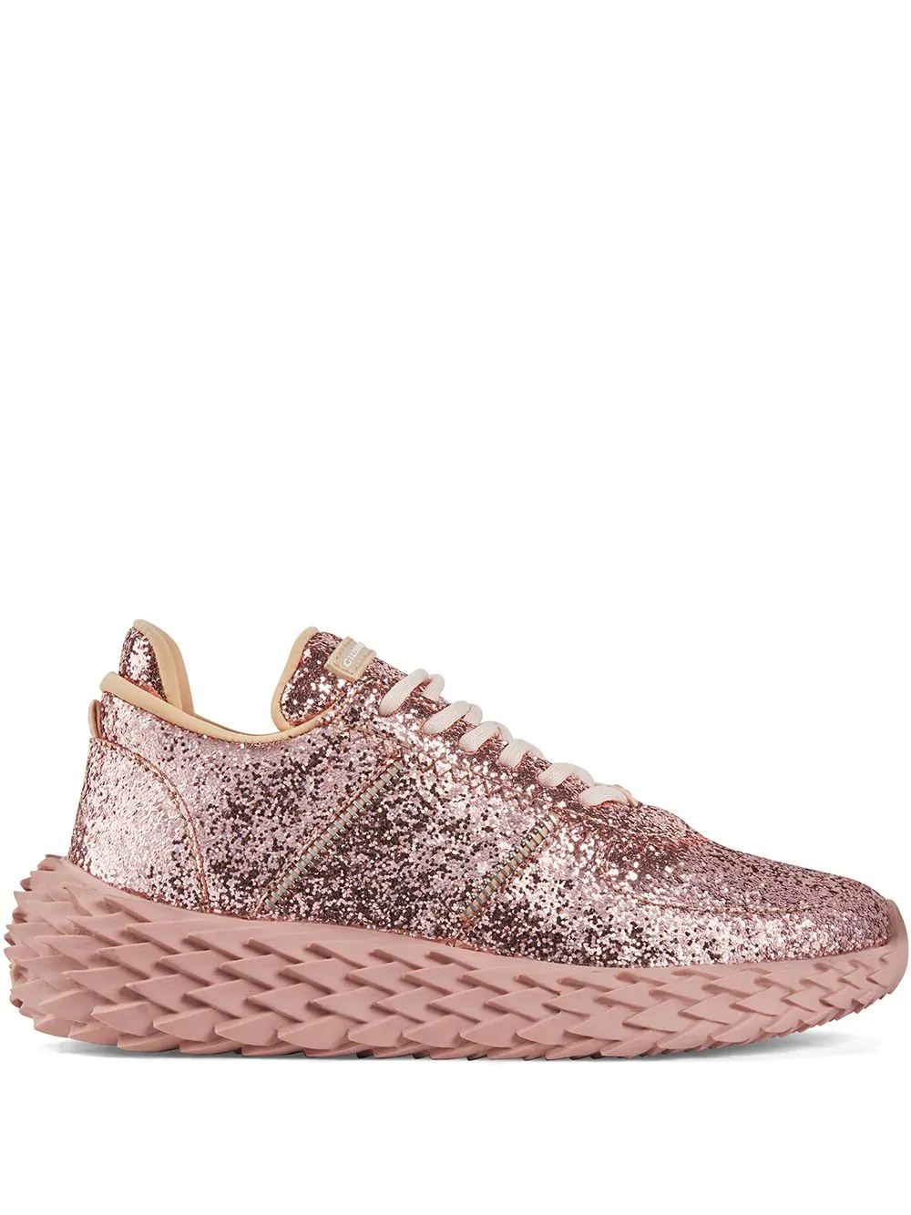 glitter-embellished low-top sneakers - 1