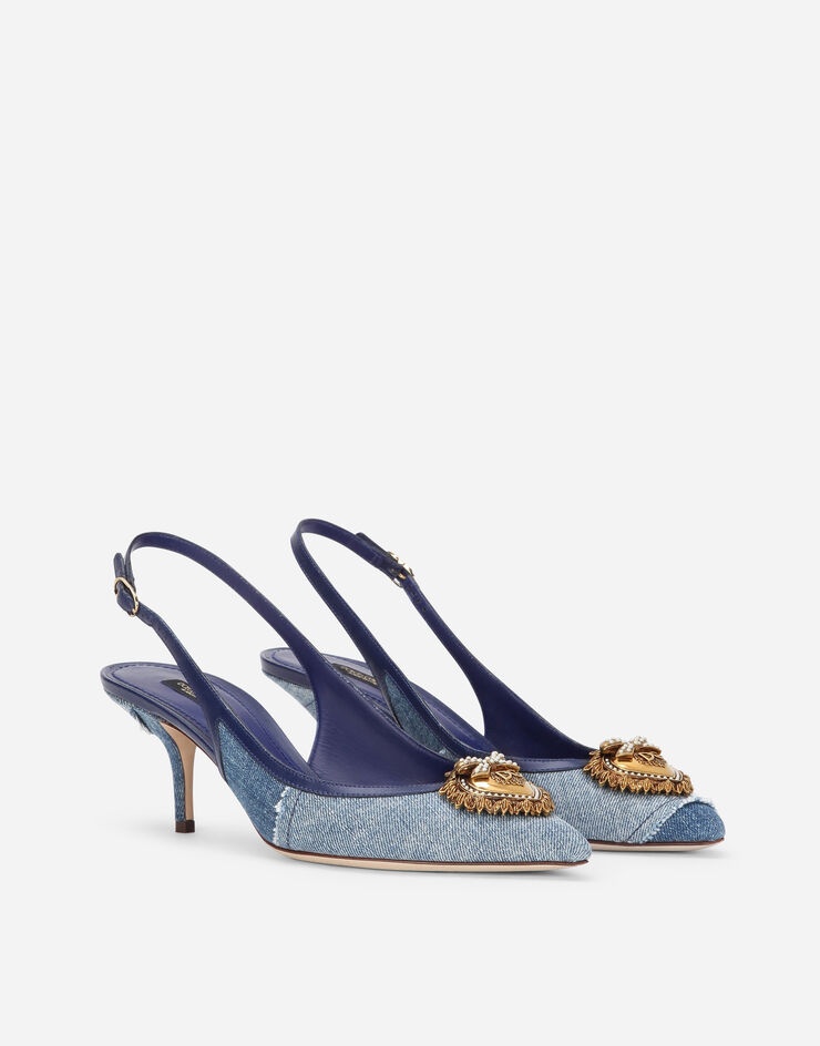 Devotion slingbacks in patchwork denim - 2