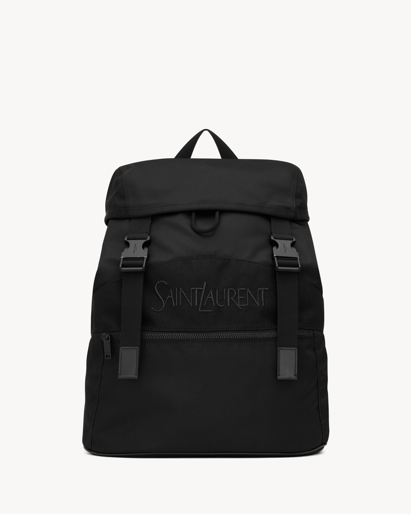Logo-Embroidered Leather-Trimmed Shell 배낭 1