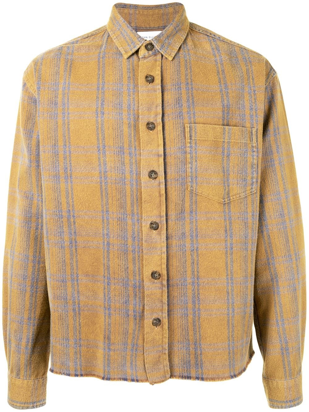 faded check shirt - 1