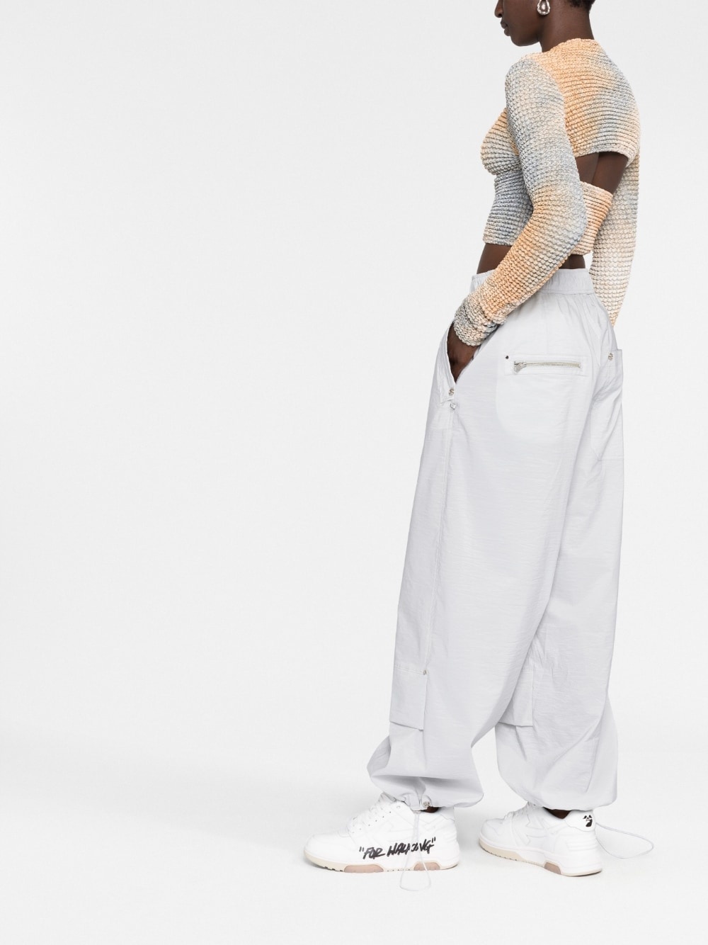 Double tie-dye cut-out top - 6