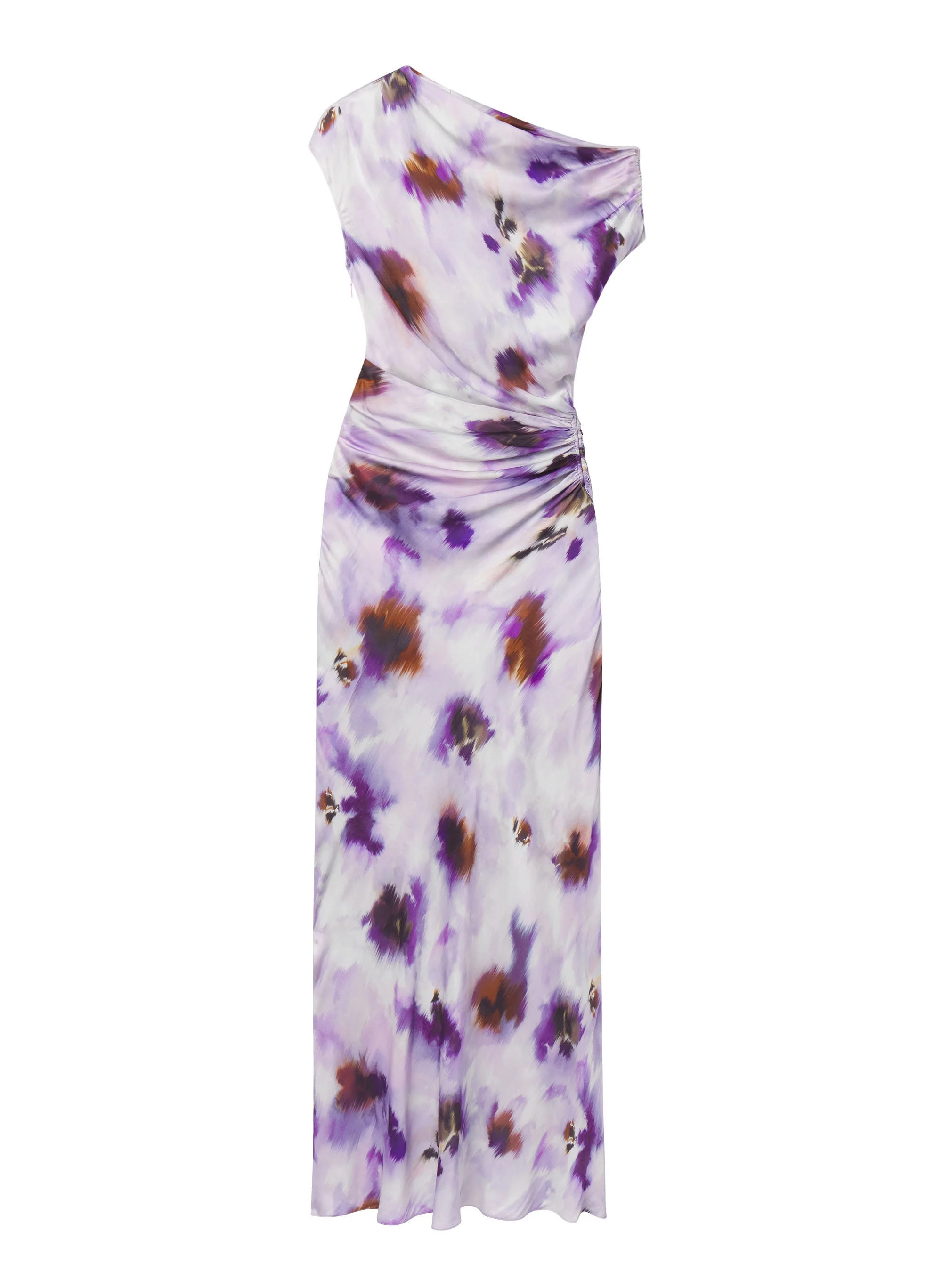 Poppy One Shoulder Satin Gown - 1